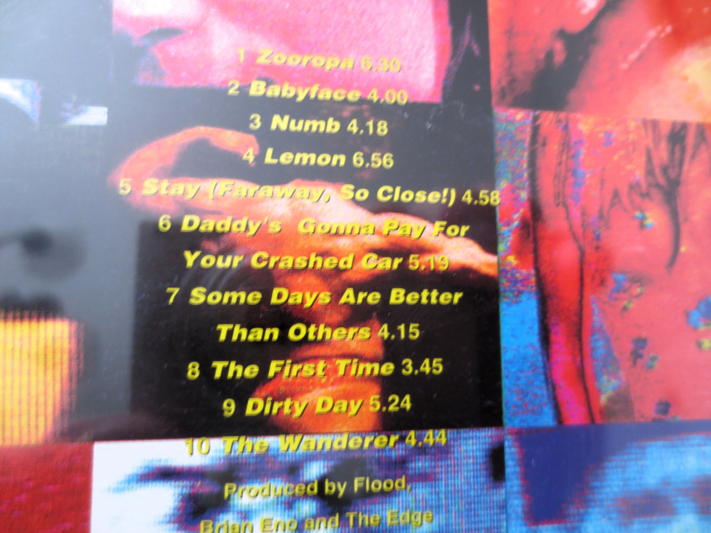 U2, ZOOROPA, Rock Album, 1993 Compact Disc, Vintage Cd