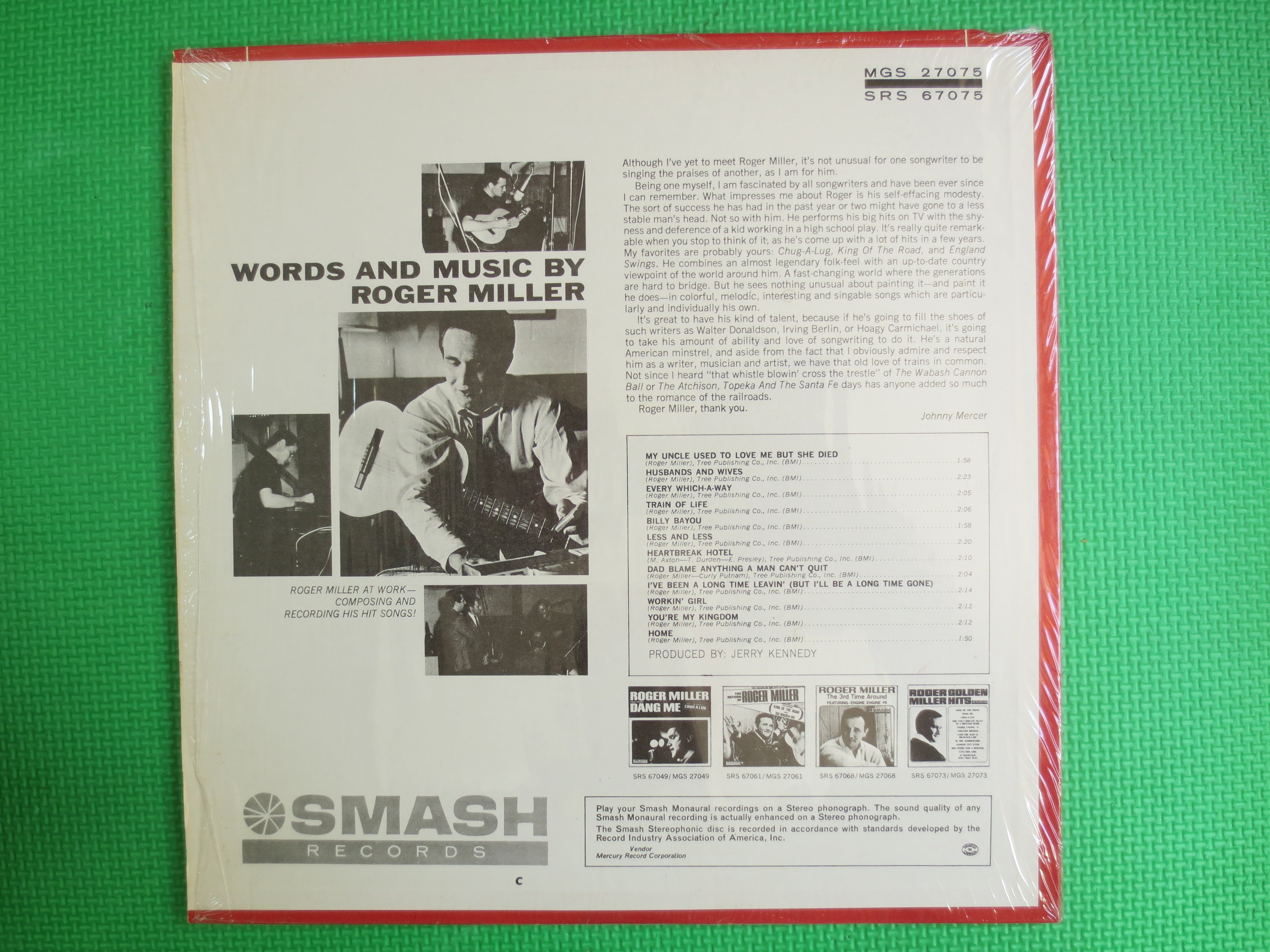 ROGER MILLER, GOLDEN Hits, Roger Miller Album, Roger Miller Record, Roger Miller Vinyl, Roger Miller Lp, lps, Vintage Records, 1965 Records