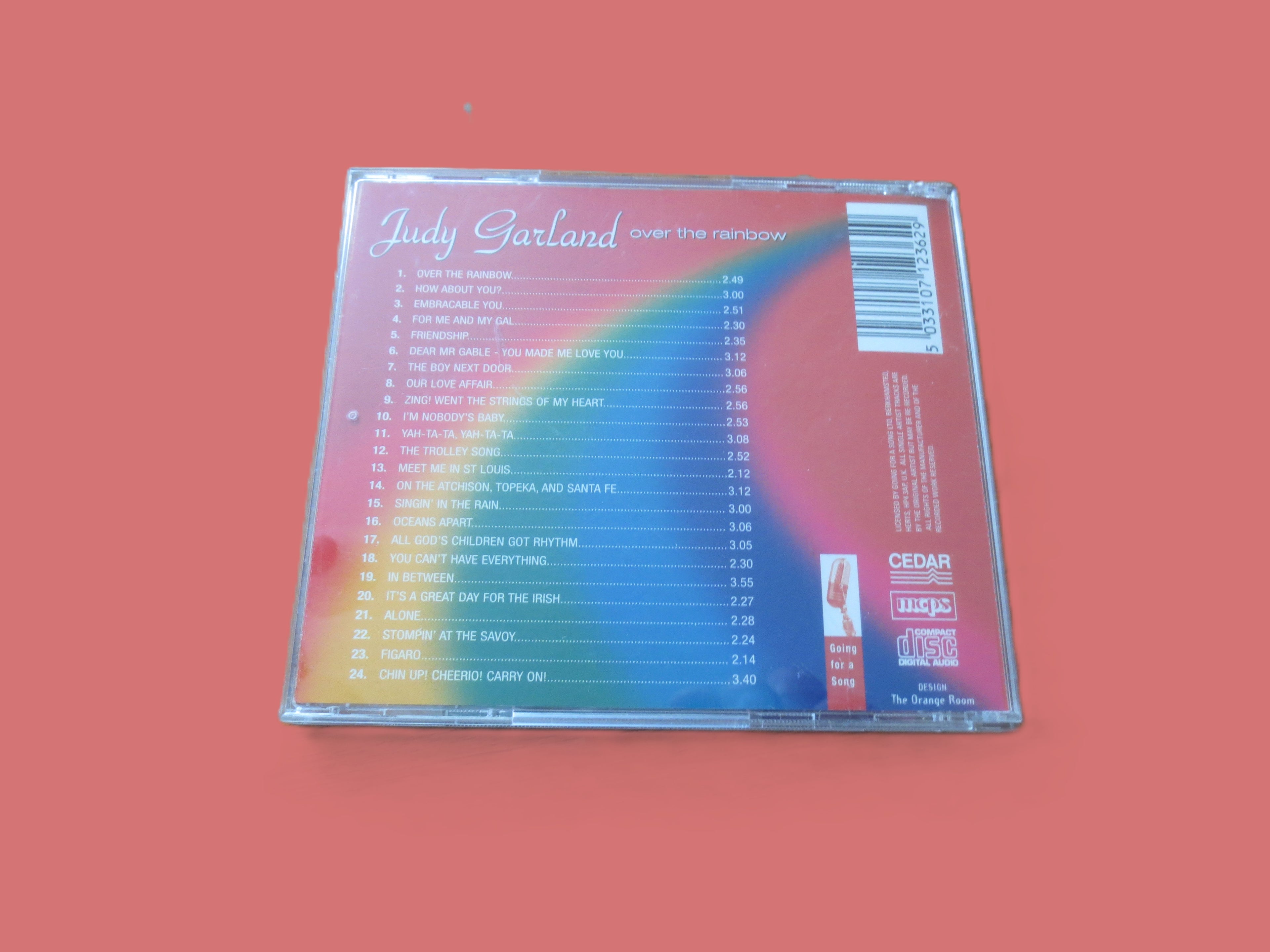 JUDY GARLAND, Over the Rainbow, 1990 Compact Disc, Vintage Cd