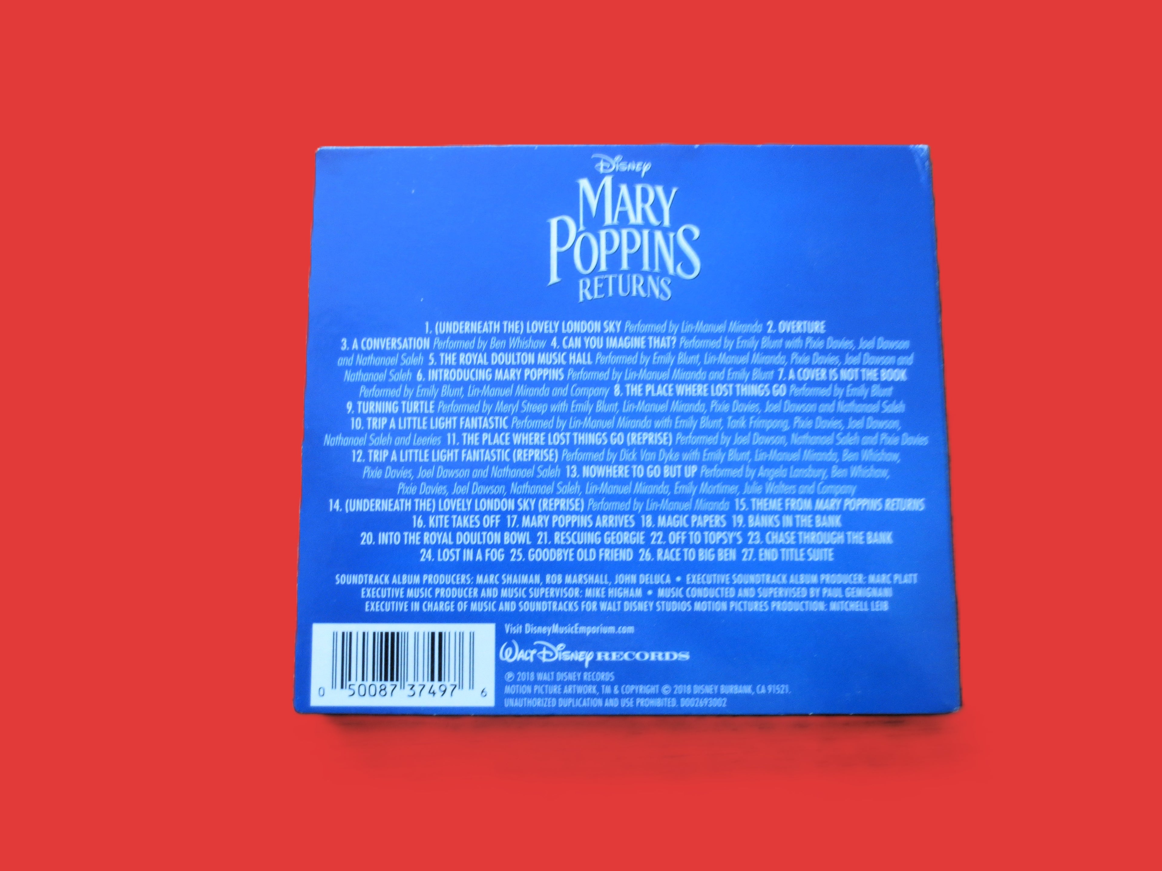 MARY POPPINS Returns, Vintage Disney Cd, 2018 Compact Disc, Kids Music Cd