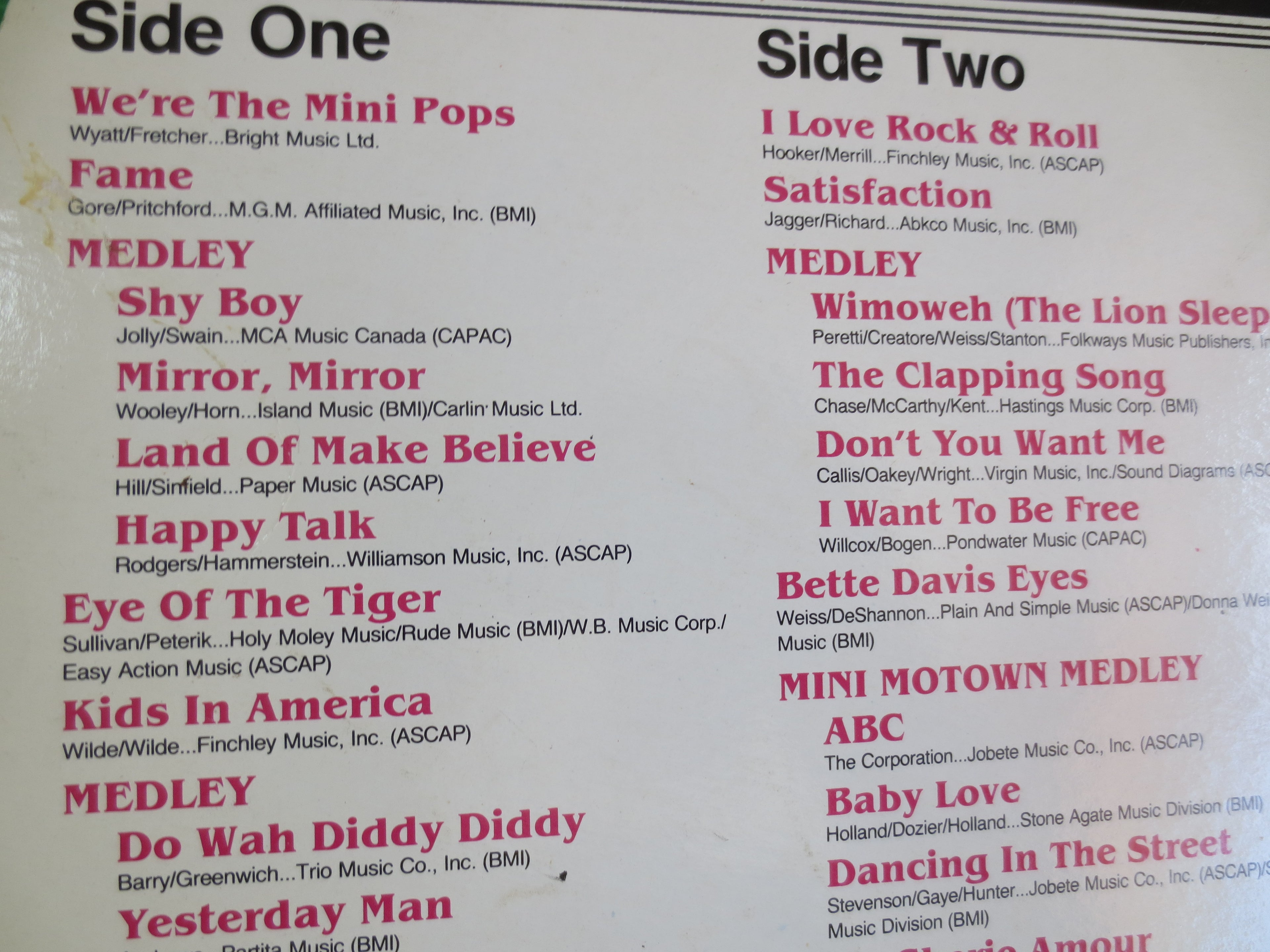 Mini-Pops – We're the Mini-Pops (K-Tel, 1983) Vinyl LP