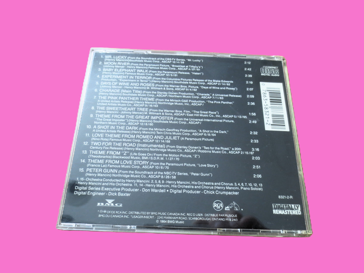 HENRY MANCINI, GREATEST Hits, 1988 Compact Discs, Vintage Cd