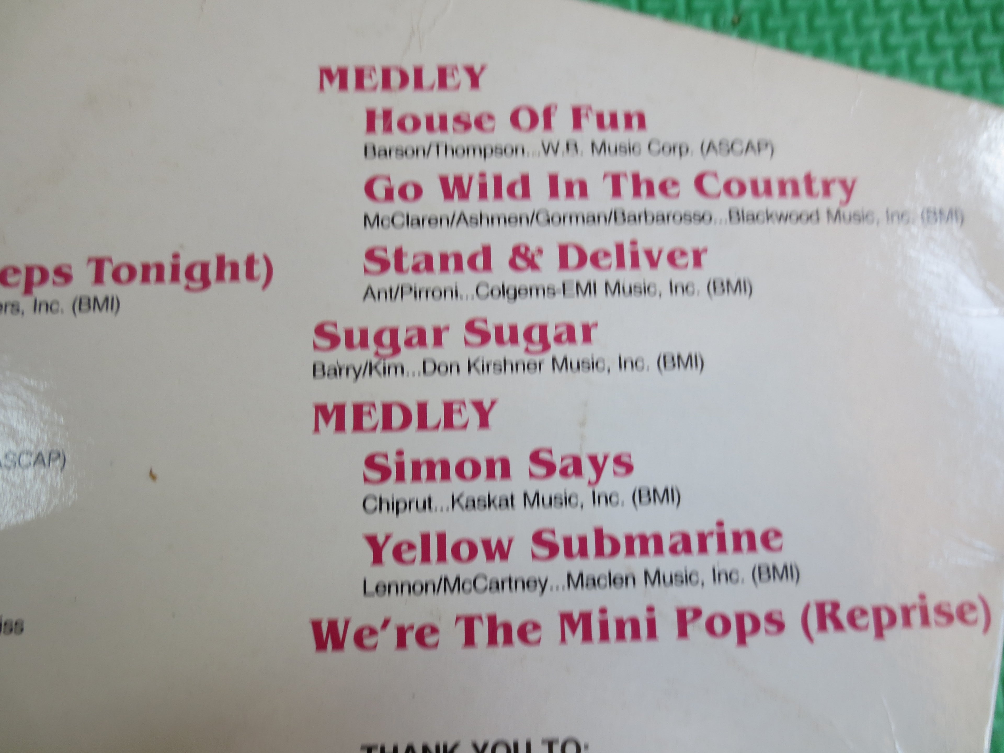 Mini-Pops – We're the Mini-Pops (K-Tel, 1983) Vinyl LP