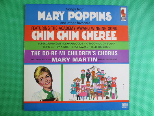 MARY POPPINS, MARY Martin, Chim Chim Cheree, Mary Poppins Albums, Mary Poppins Records, Kids Record, Kids Lp, Vintage Records, 1964 Records