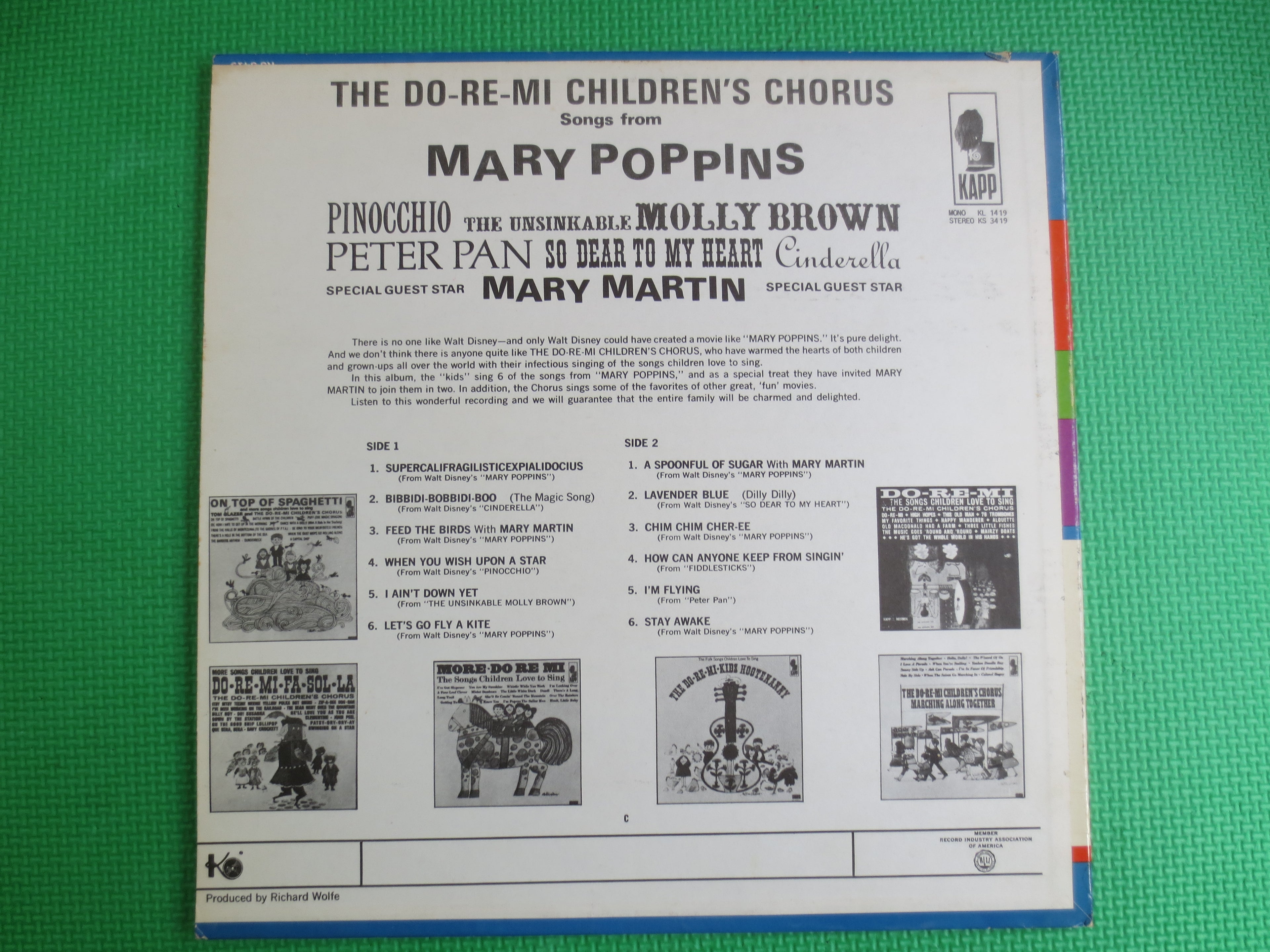 MARY POPPINS, Chim Chim Cheree, Vintage Album, 1964 Record, Vinyl Lp