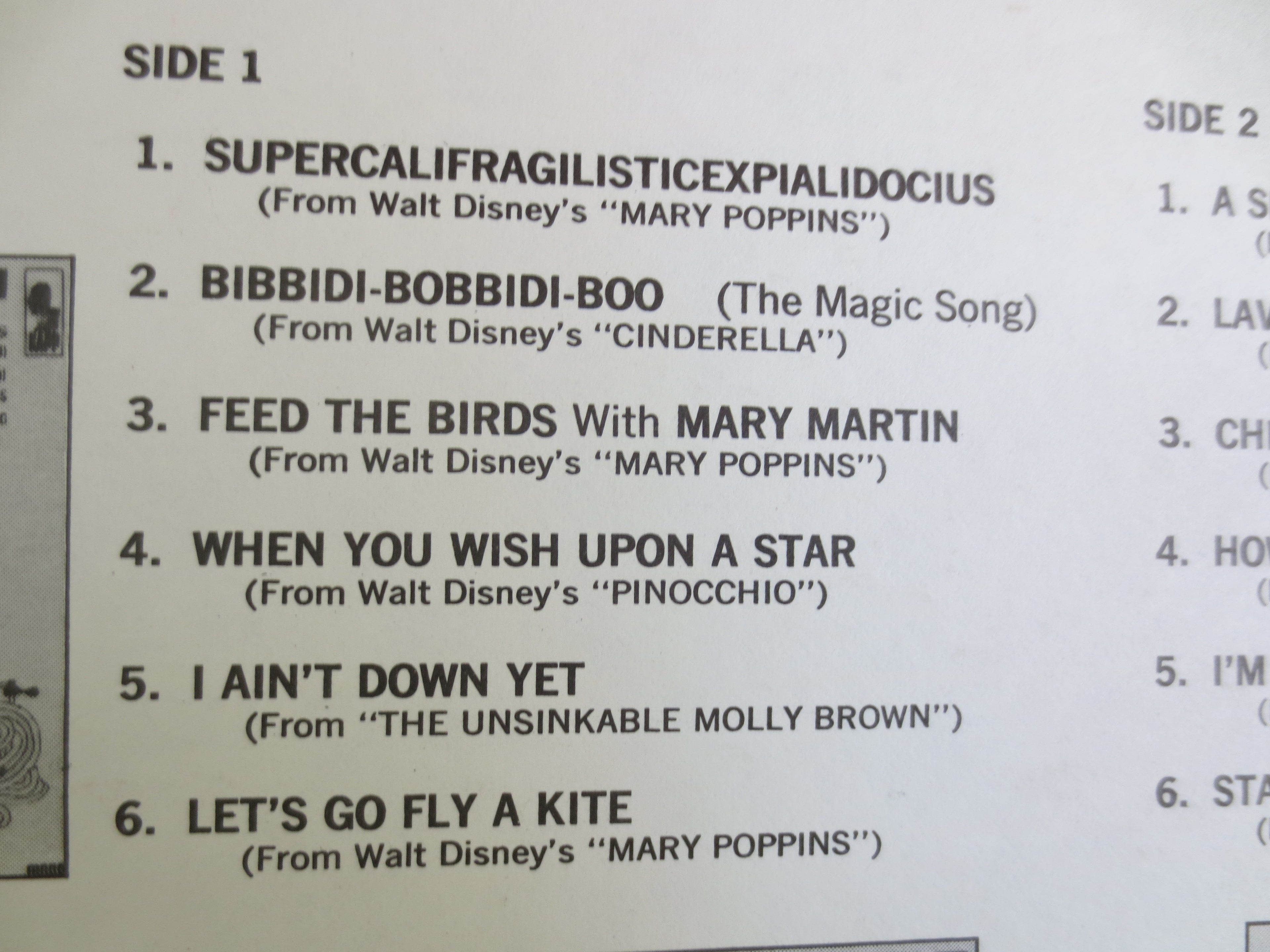MARY POPPINS, Chim Chim Cheree, Vintage Album, 1964 Record, Vinyl Lp