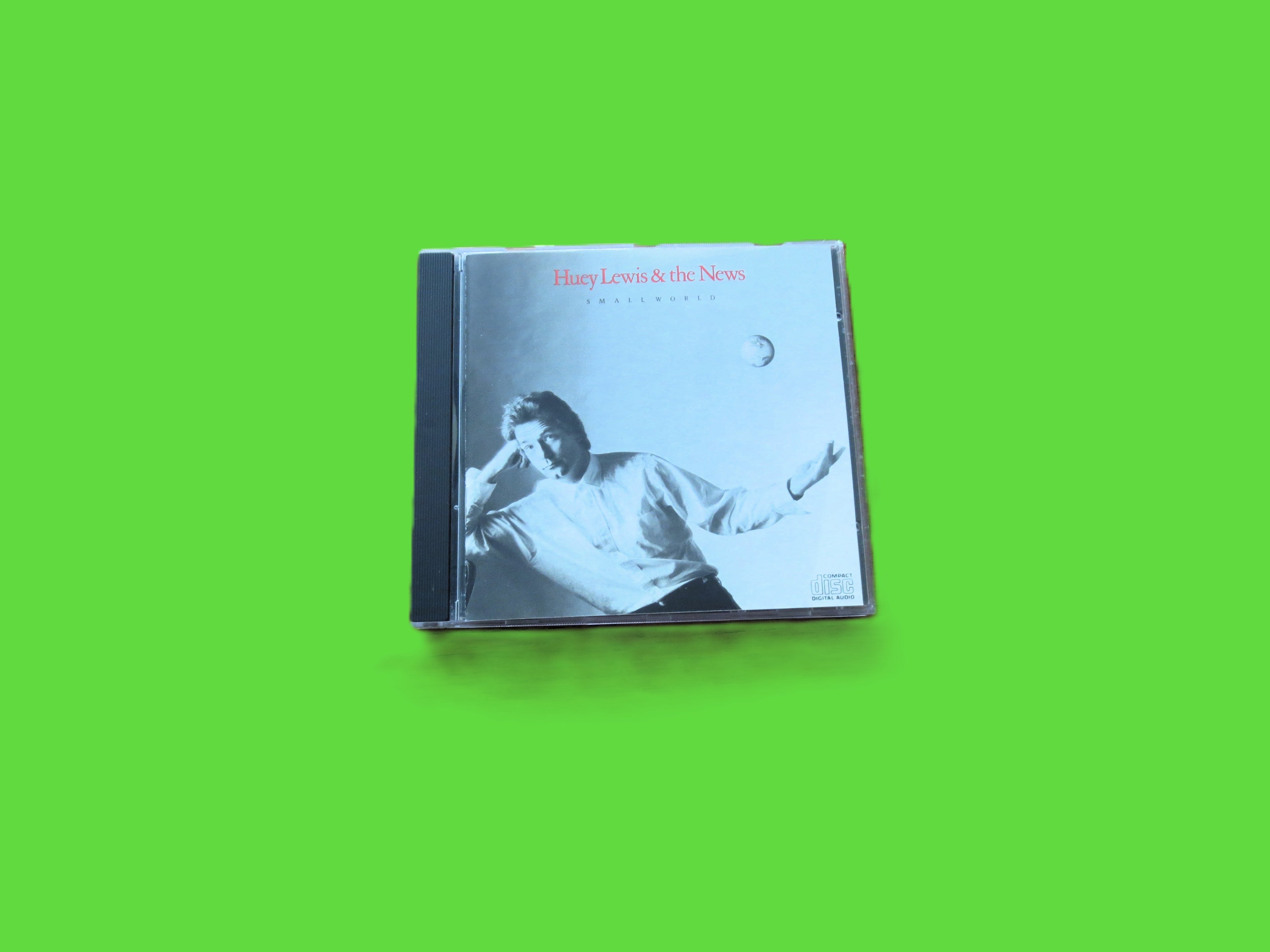 HUEY LEWIS and the News, Small World, 1988 Compact Disc, Vintage Cd