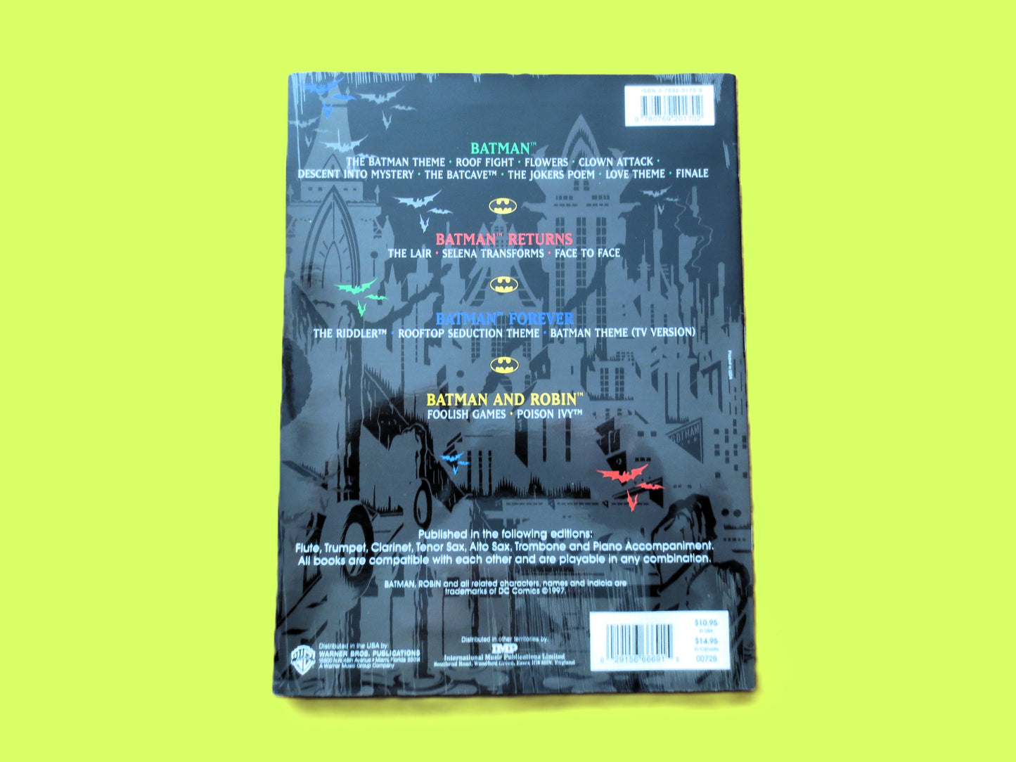 BATMAN, Sheet Music Book, Easy TENOR SAX, 1997 Songbook