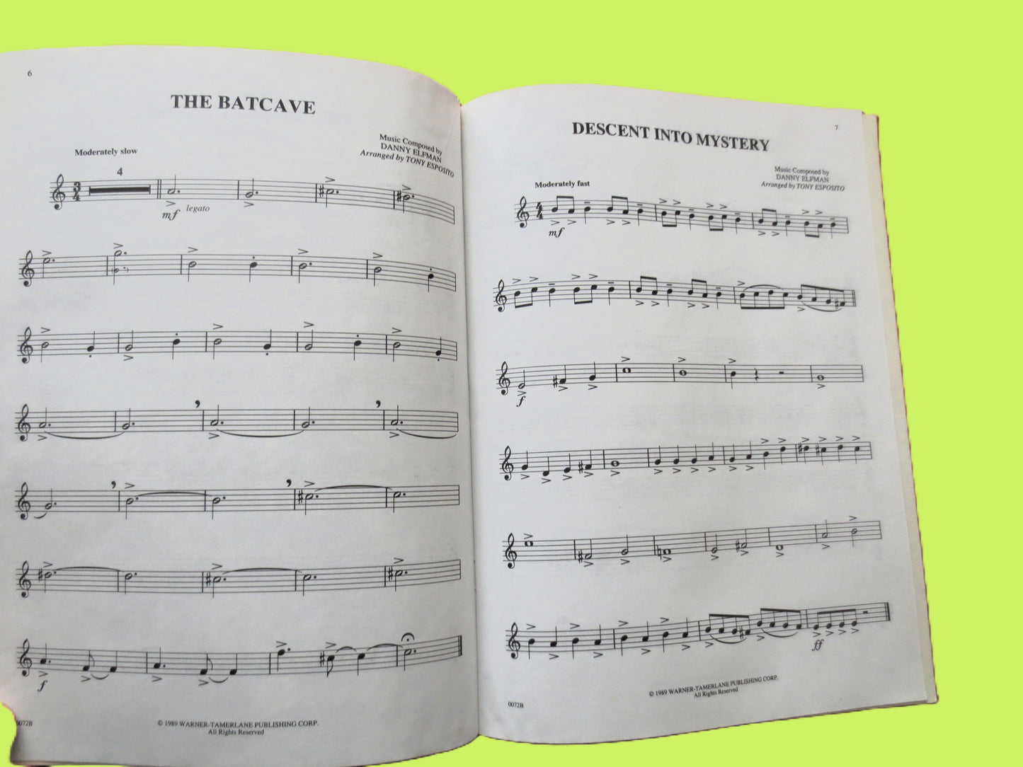 BATMAN, Sheet Music Book, Easy TENOR SAX, 1997 Songbook