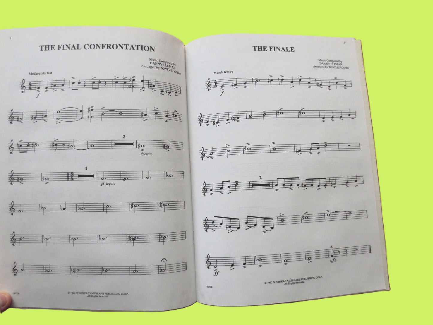 BATMAN, Sheet Music Book, Easy TENOR SAX, 1997 Songbook