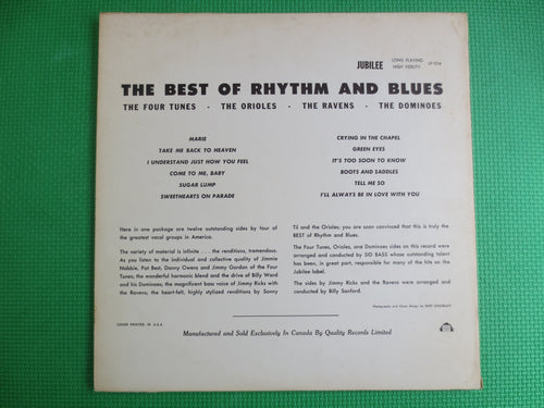 BEST of RHYTHM and BLUES, The Dominoes Record, The Orioles, The Ravens, The Four Tunes, The Four Tunes Album, The Ravens Album, 1956 Record