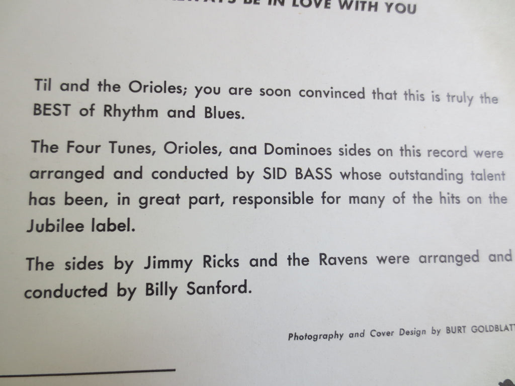 BEST of RHYTHM and BLUES, The Dominoes Record, The Orioles, The Ravens, The Four Tunes, The Four Tunes Album, The Ravens Album, 1956 Record