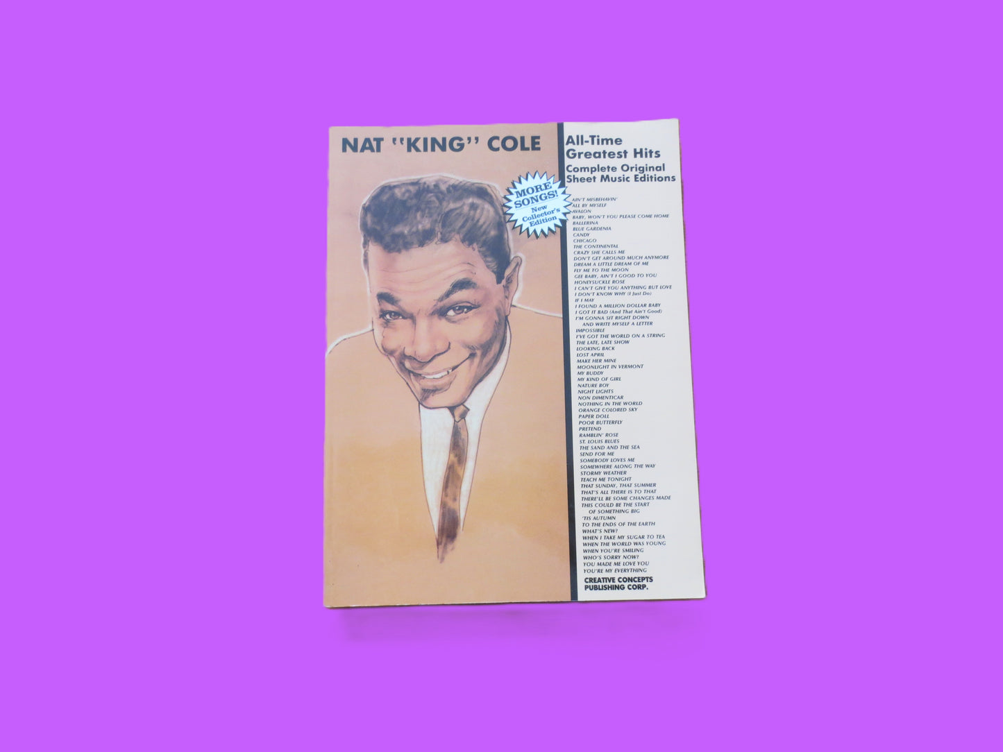 NAT KING COLE, Sheet Music Book, Piano and Vocal, 1975 Songbook
