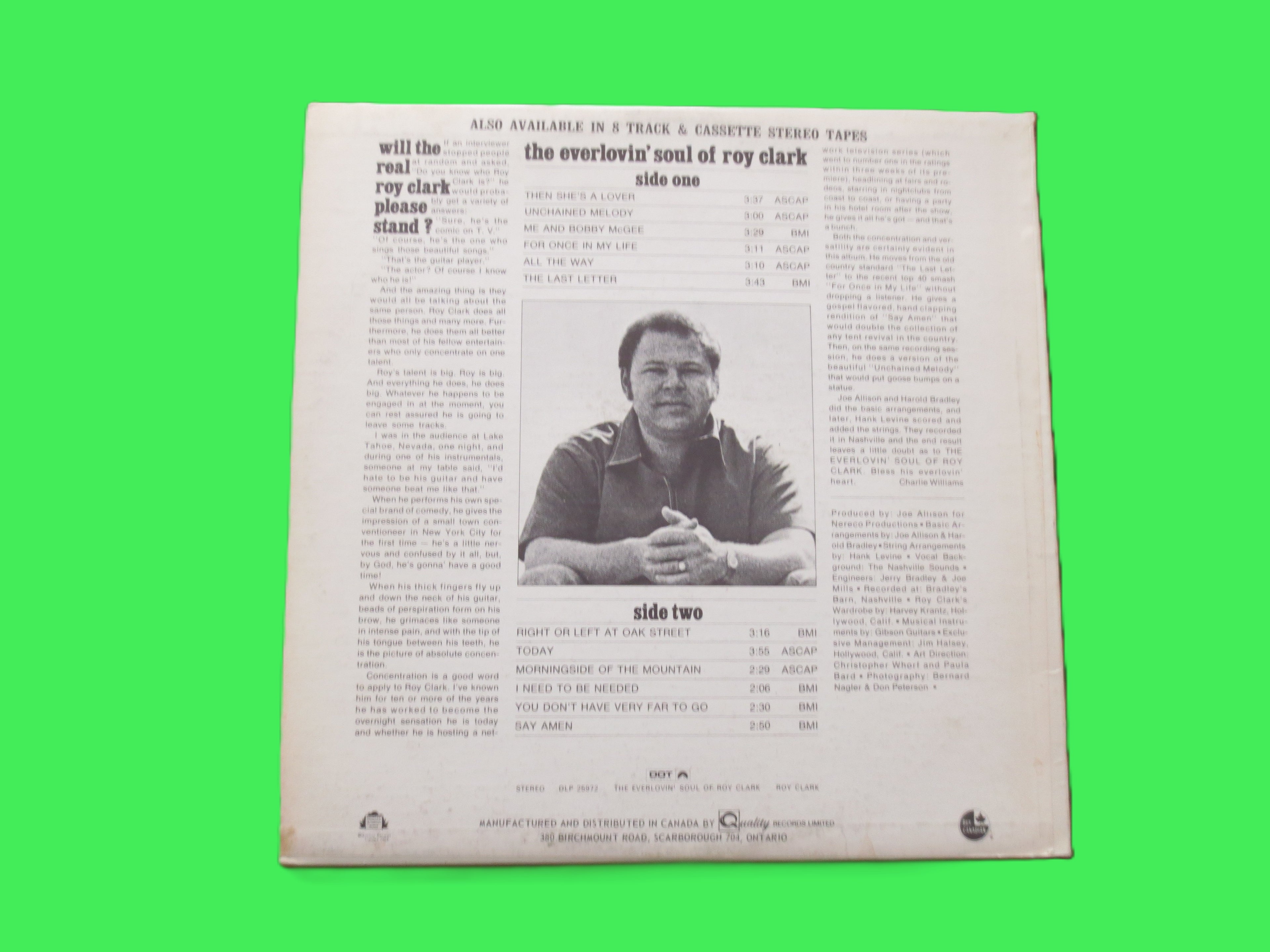 ROY CLARK, The EVERLOVIN' Soul, Vintage Country Music, 1969 Record, Vinyl Lp