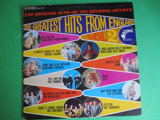 GREATEST HITS from ENGLAND, The Zombies Records, Procol Harum Album, Lulu Records, Marianne Faithful Lp, Cat Stevens Album, Lp, 1967 Records