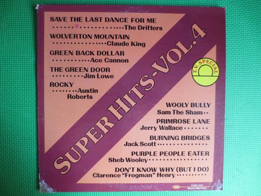 The SUPER Hits, Vol 4, ACE Cannon Records, Austin Roberts Record, Jack Scott Record, Jerry Wallace Record, Jim Lowe Record, 1982 Records