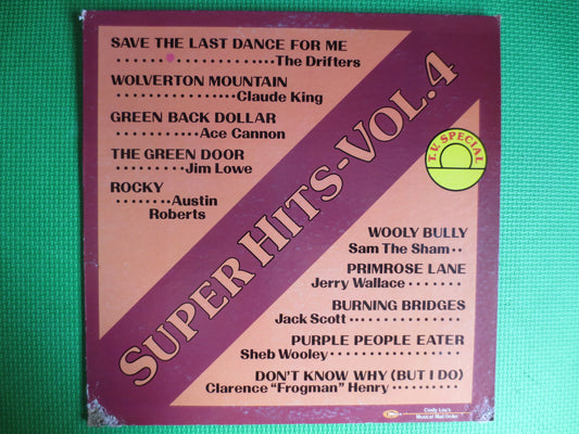 The SUPER Hits, Vol 4, ACE Cannon Records, Austin Roberts Record, Jack Scott Record, Jerry Wallace Record, Jim Lowe Record, 1982 Records