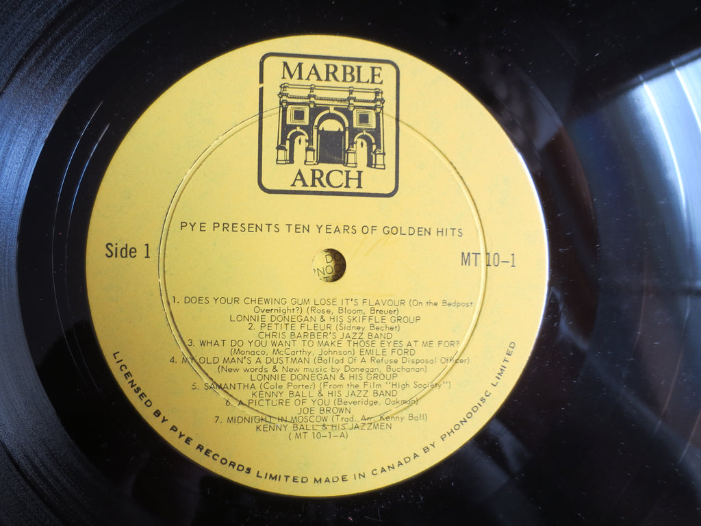 Ten Years of Golden Hits, PYE Records, Double Album, 1969 Record, Vinyl Lp
