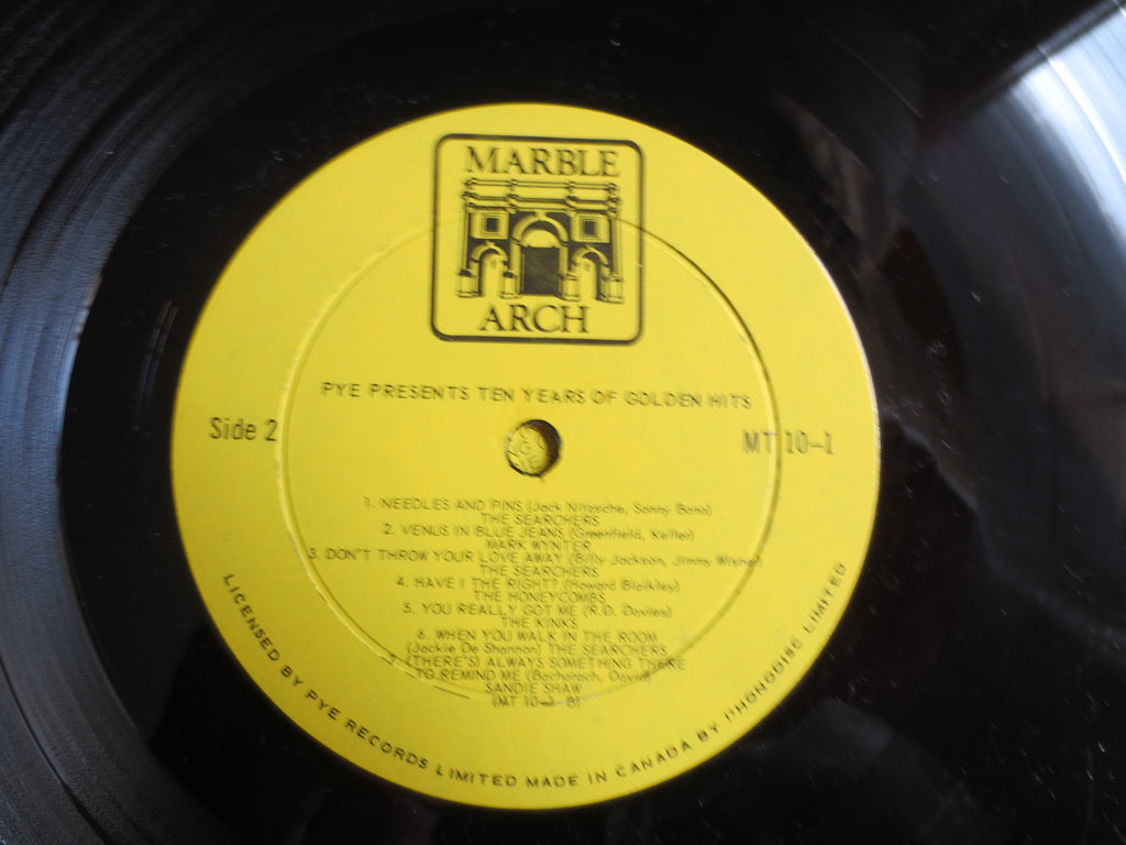 Ten Years of Golden Hits, PYE Records, Double Album, 1969 Record, Vinyl Lp