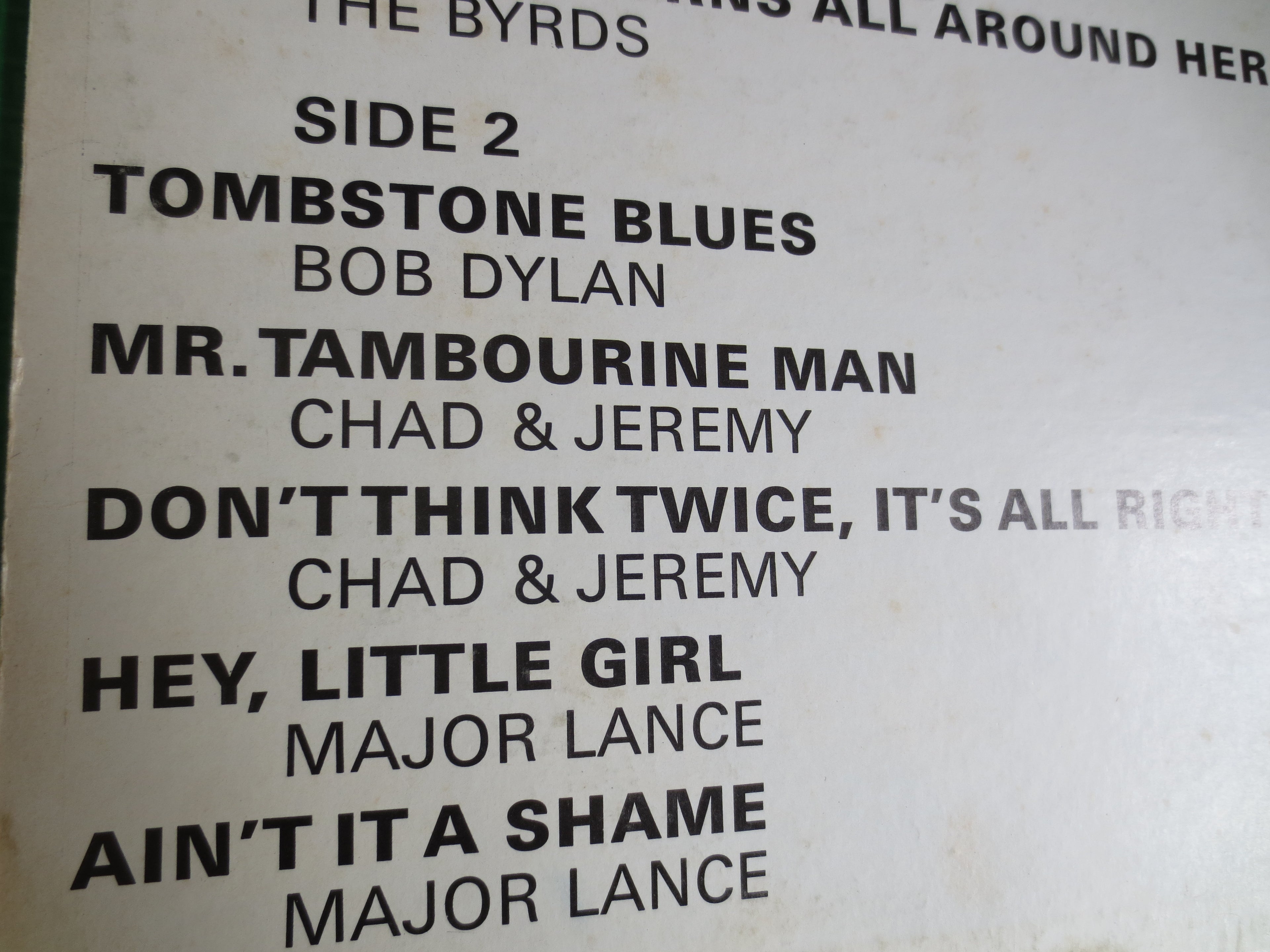 Not Strictly For The Byrds, Compilation Album, 1965 Record Vinyl Lp