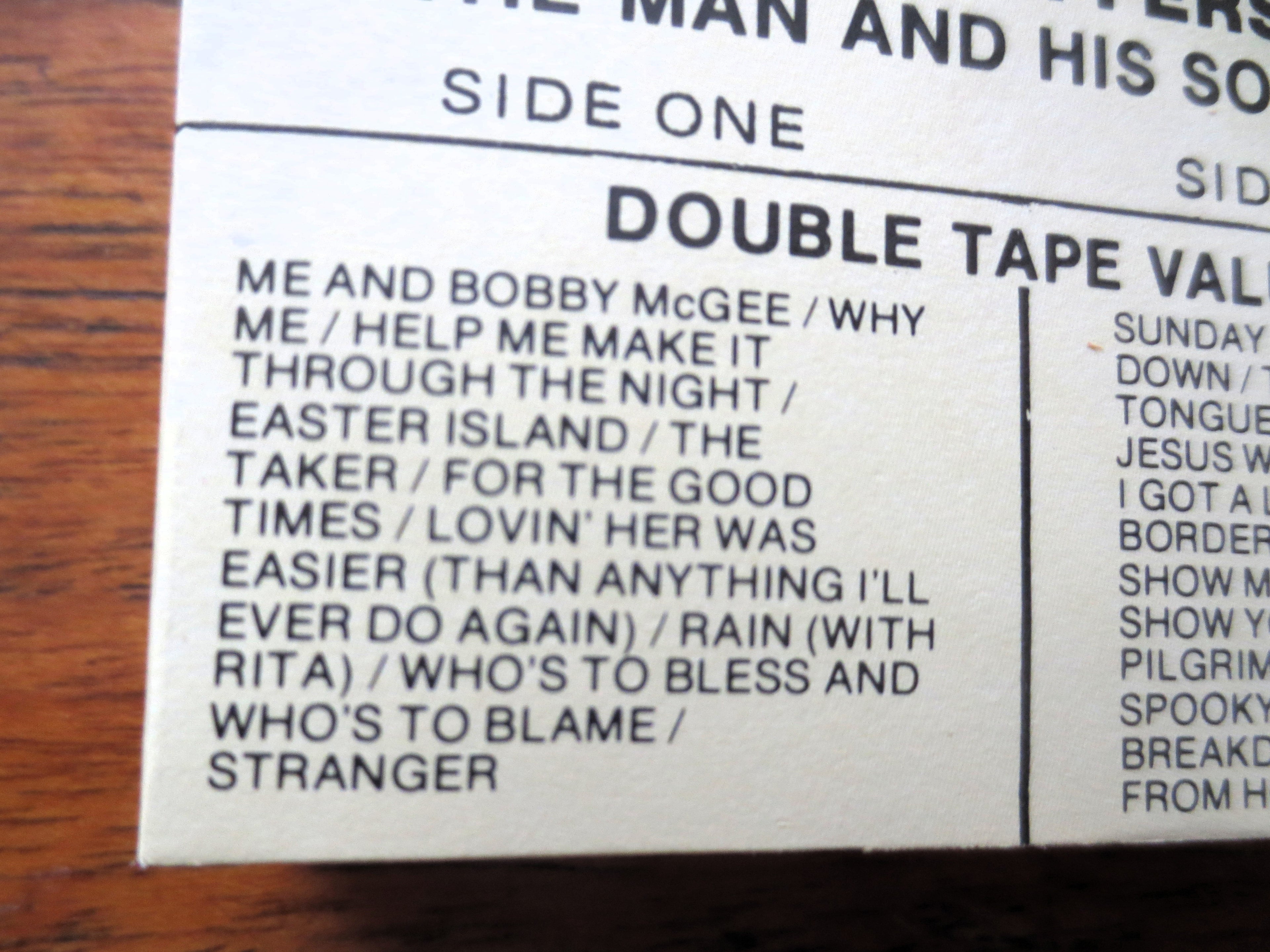 KRIS KRISTOFFERSON, The Man and His Songs, Country Music, 1979 Cassette Tape, Vintage Cassette,