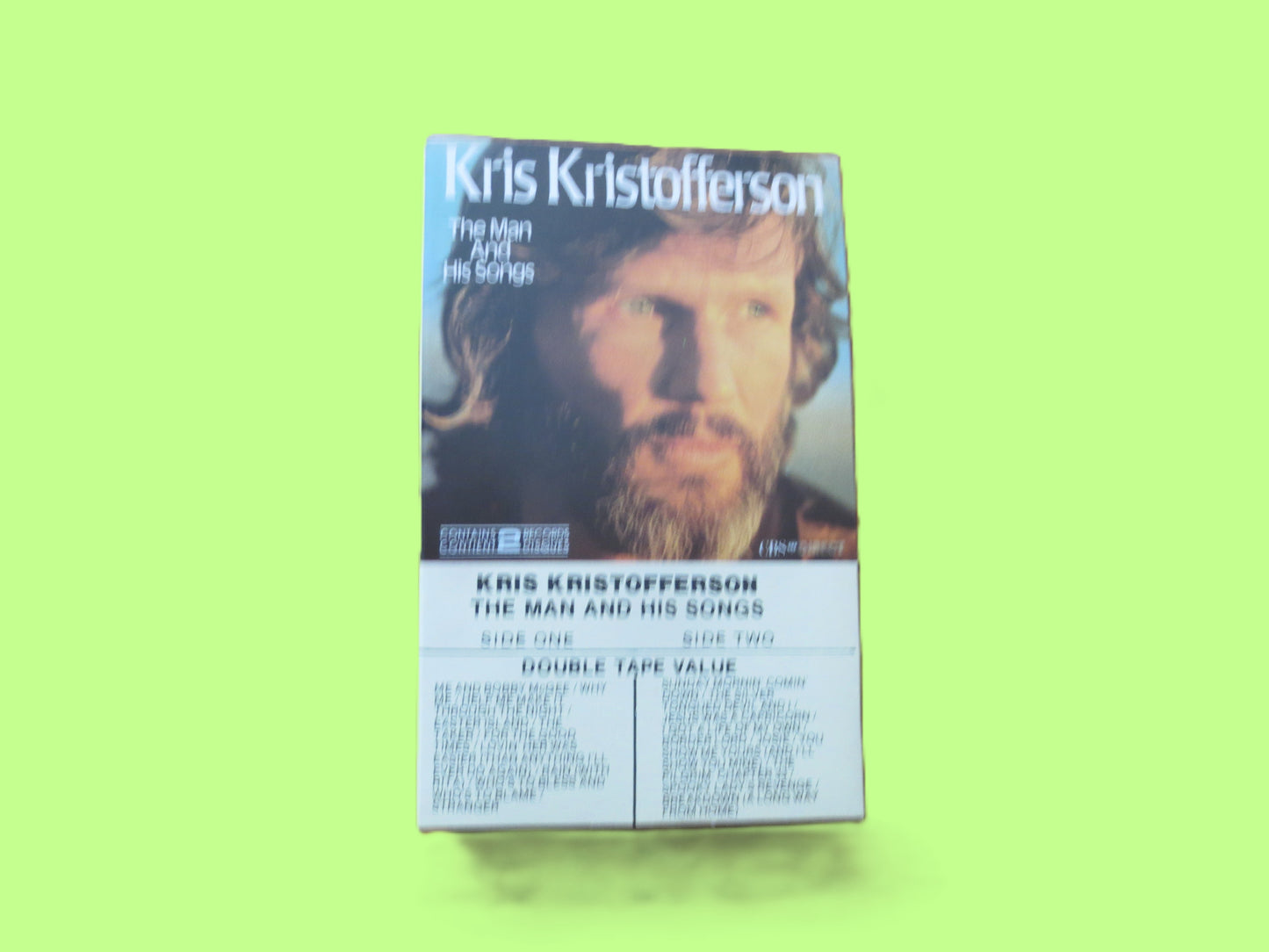 KRIS KRISTOFFERSON, The Man and His Songs, Country Music, 1979 Cassette Tape, Vintage Cassette,