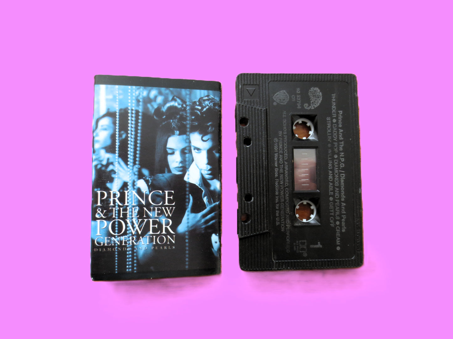 PRINCE, DIAMONDS and PEARLS, 1991 Cassette Tape, Vintage Cassette