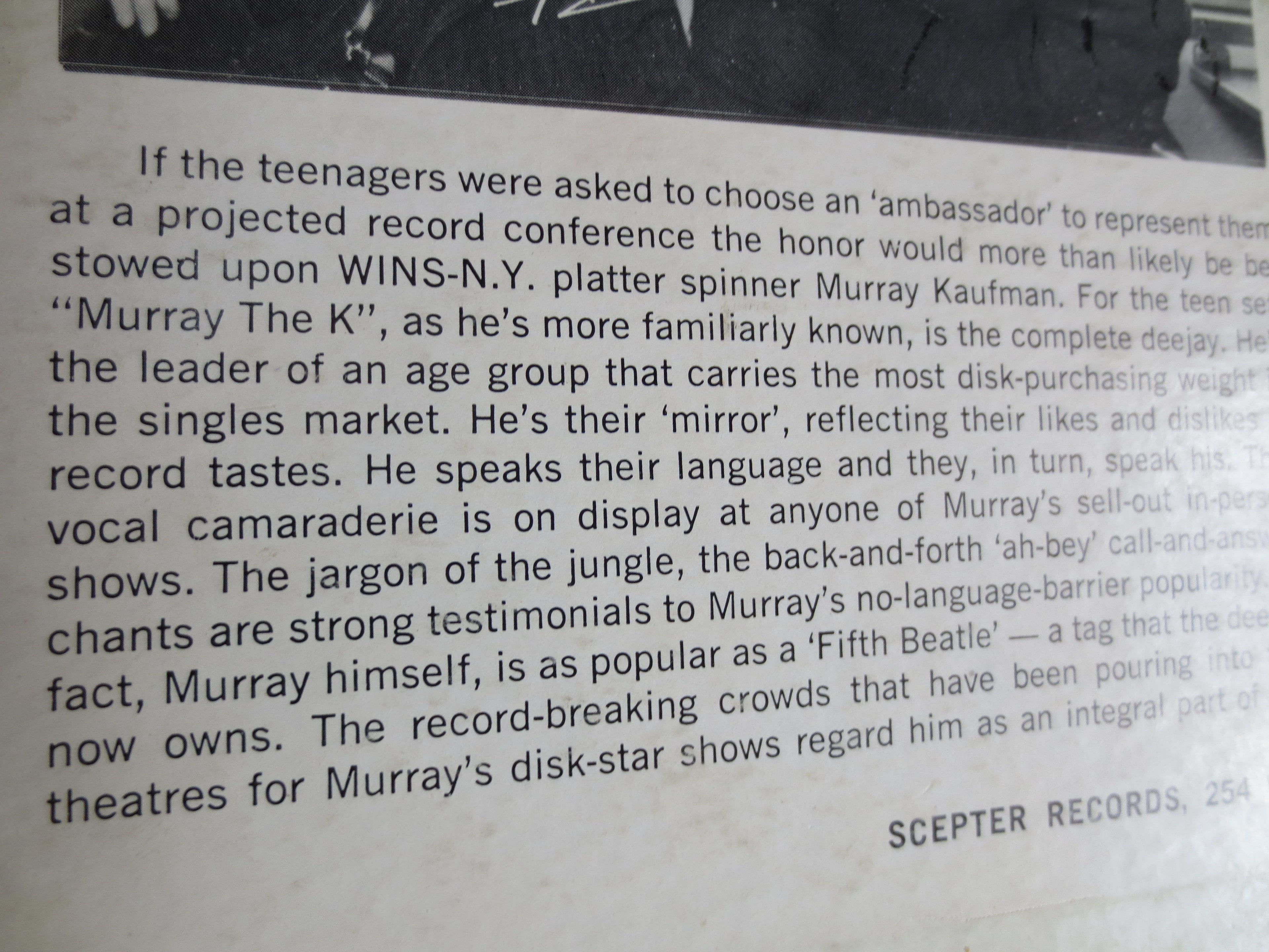Murray the K, The Fifth Beatle, Novelty Record, Vintage Album, 1964 Record, Vinyl Lp