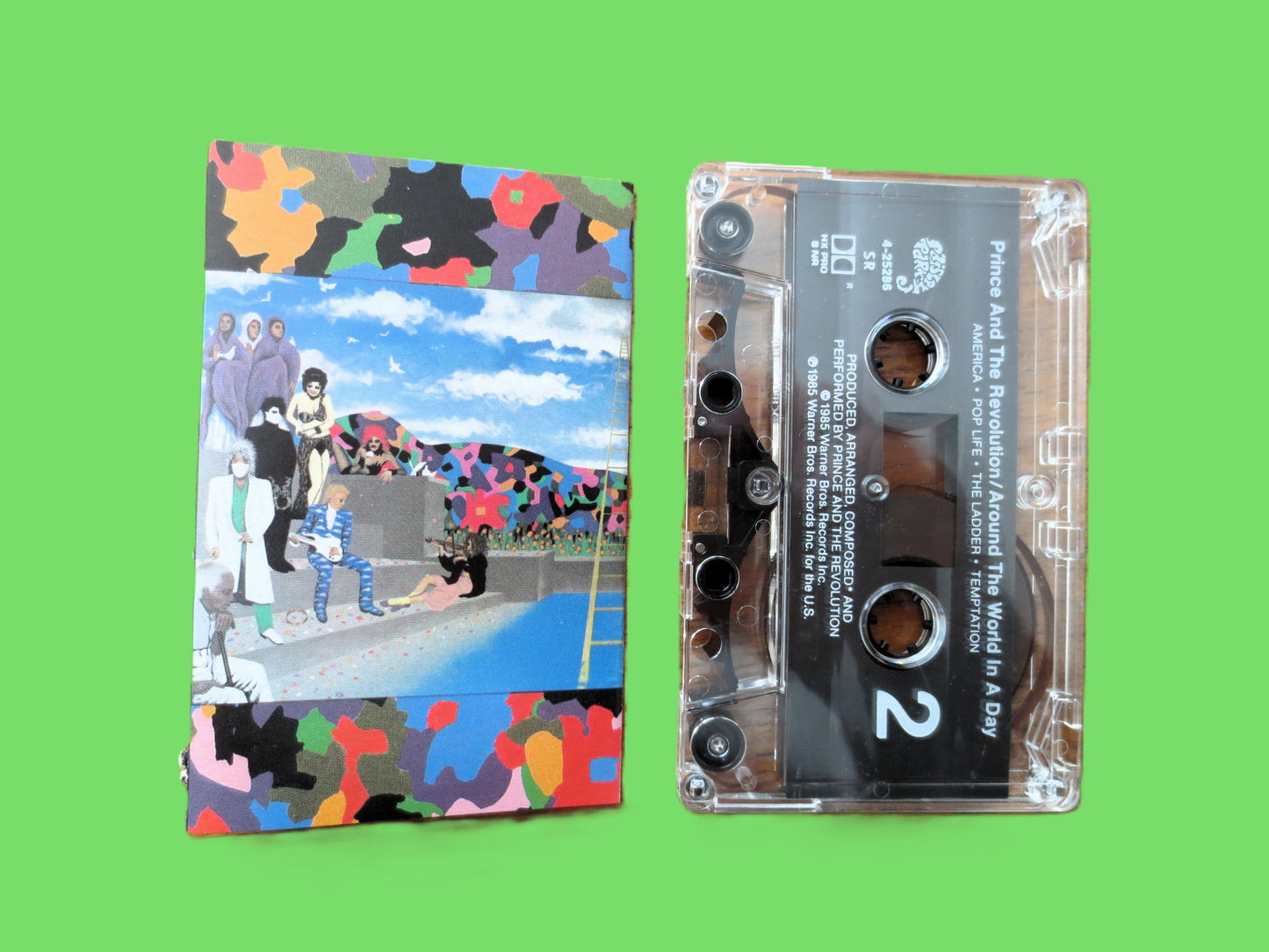 PRINCE, Around the World, Pop Music, 1985 Cassette Tape, Vintage Cassette