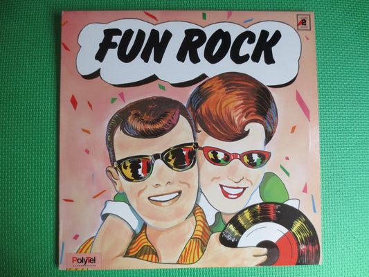 FUN ROCK, FUN Rock Records, Double Albums, Royal Teens Record, The McCoys Record, The Troggs Record, Joe Jones Record, Vinyl Lp, 1988 Record