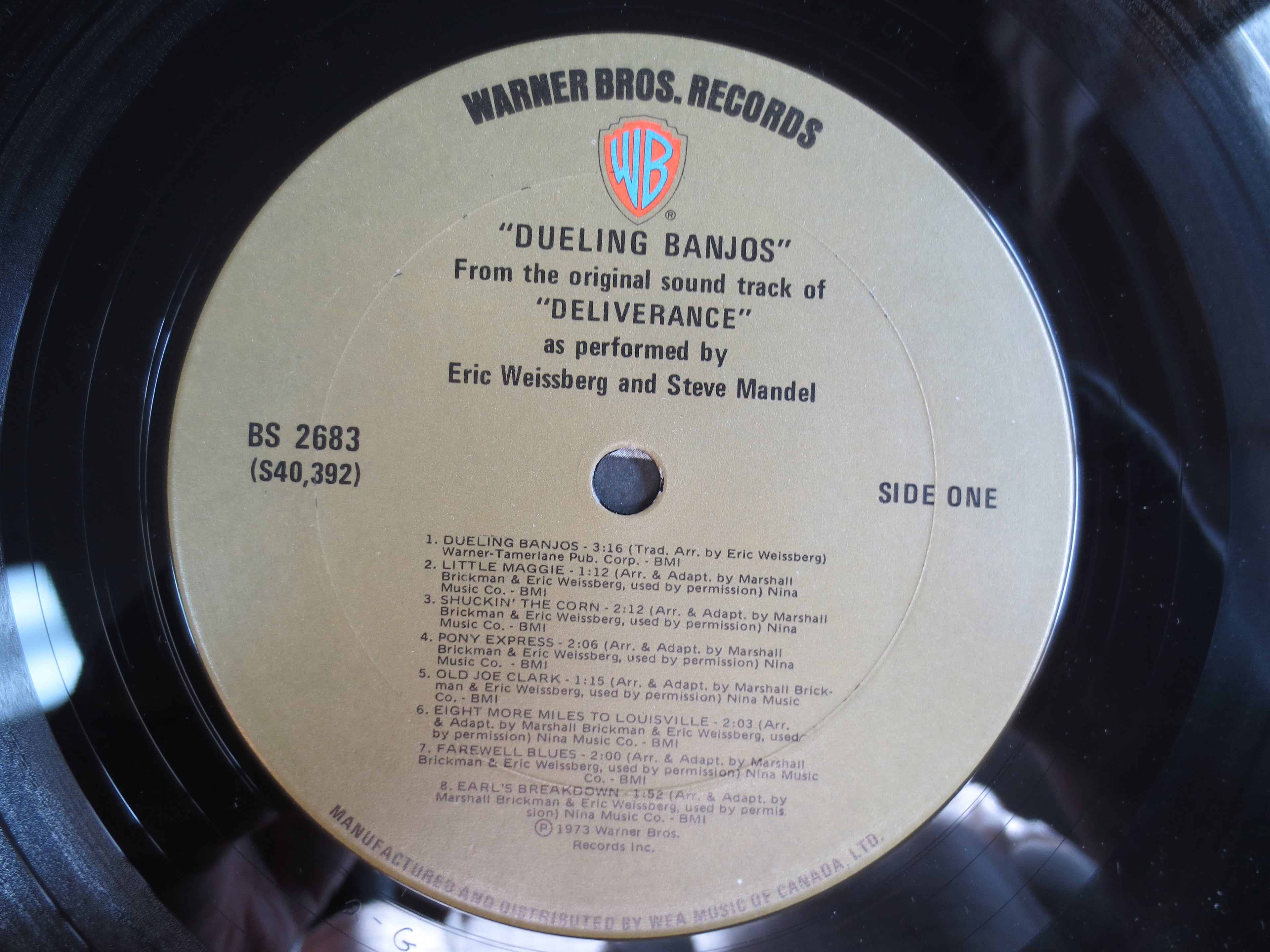 DELIVERANCE, Dueling Banjos Soundtrack, Vintage Album, 1973 Record, Vinyl Lp