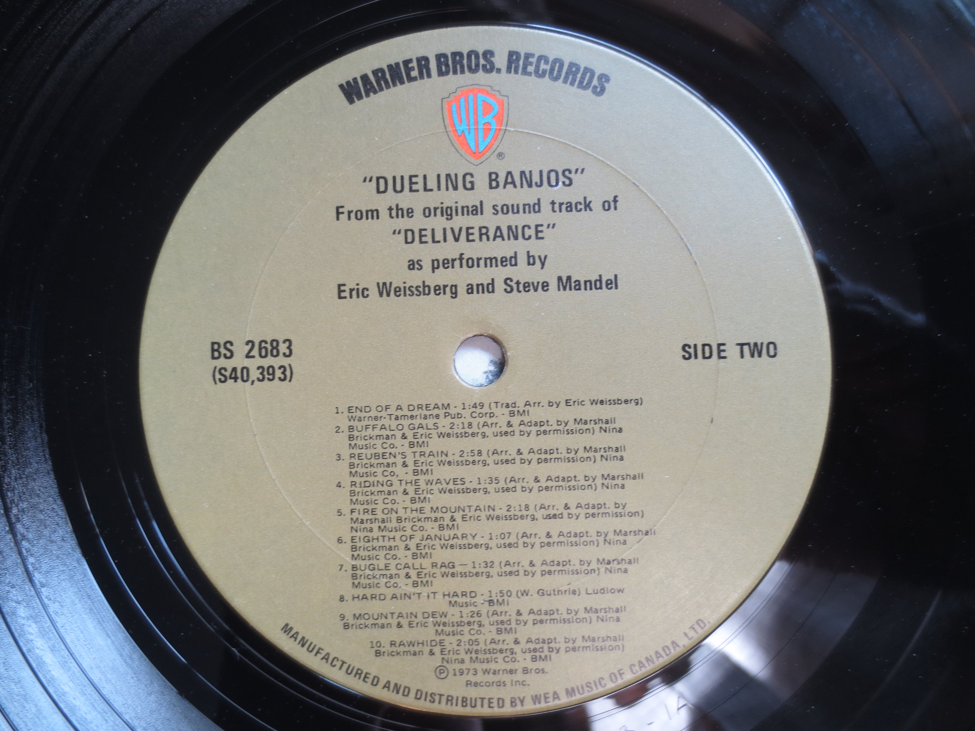 DELIVERANCE, Dueling Banjos Soundtrack, Vintage Album, 1973 Record, Vinyl Lp