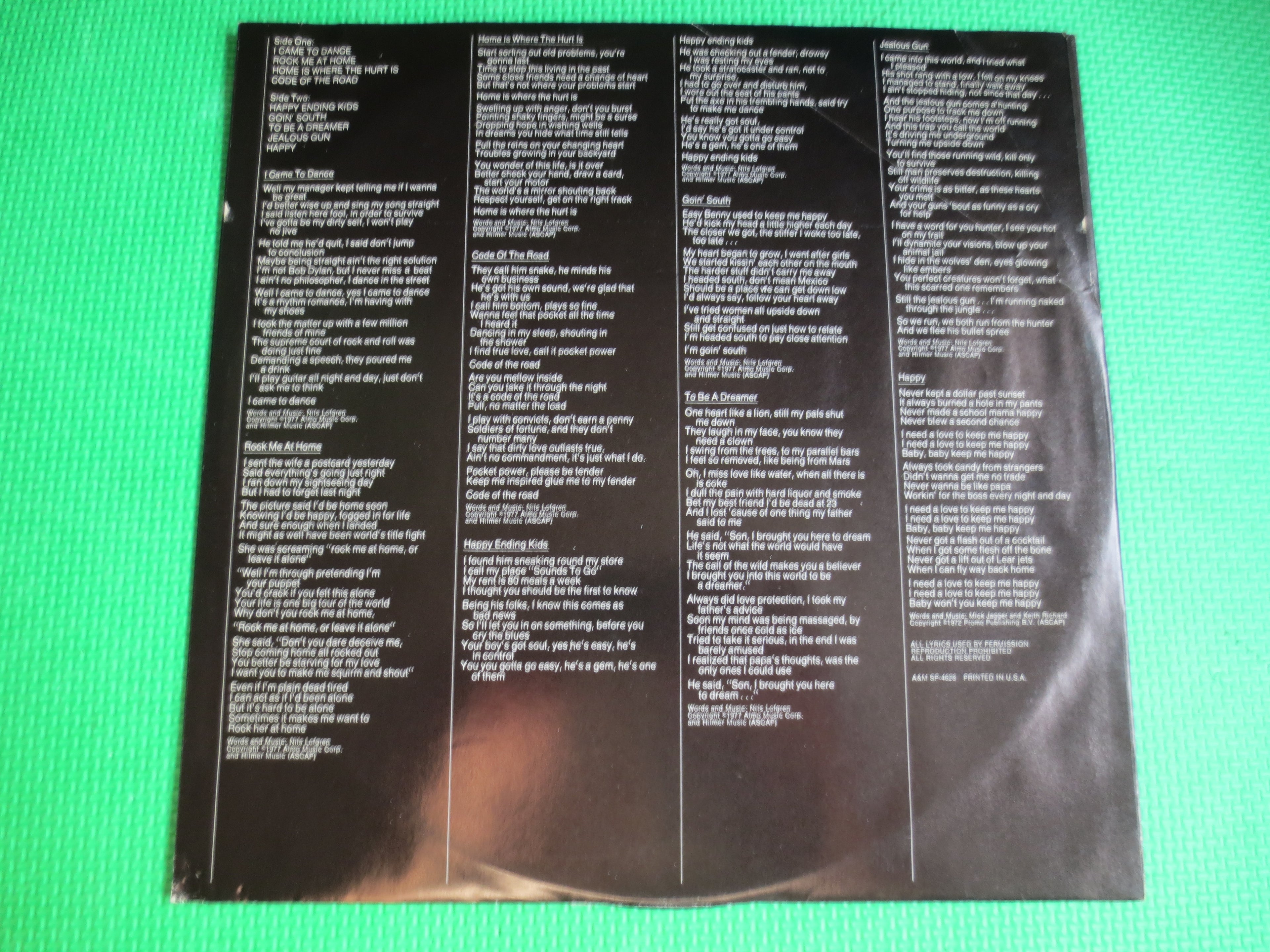 NILS LOFGREN, I Came to DANCE, Vintage Rock Album, 1977 Record, Vinyl Lp