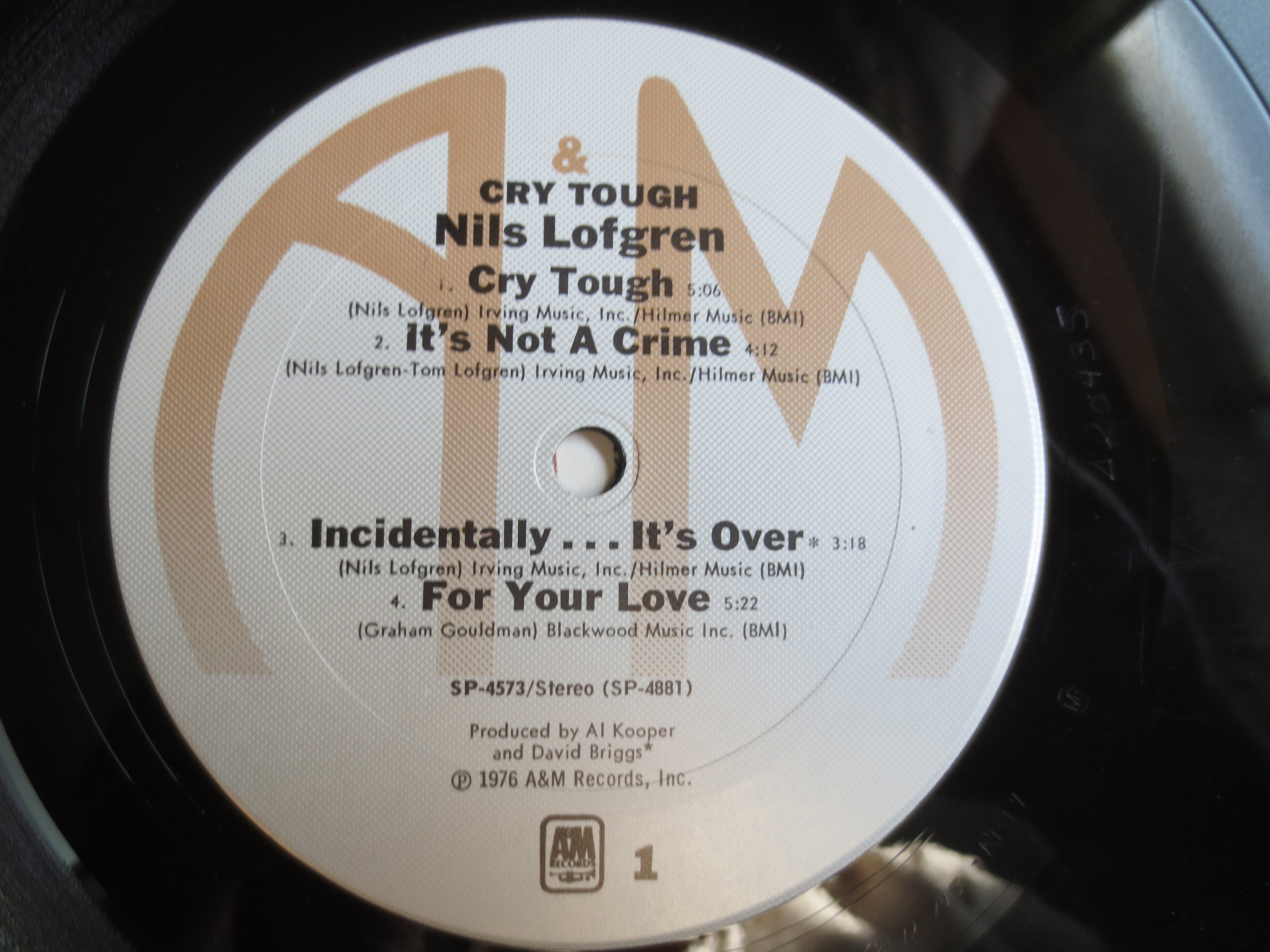 NILS LOFGREN, Cry Tough, Classic Rock Album, 1981 Record, Vintage Vinyl Lp