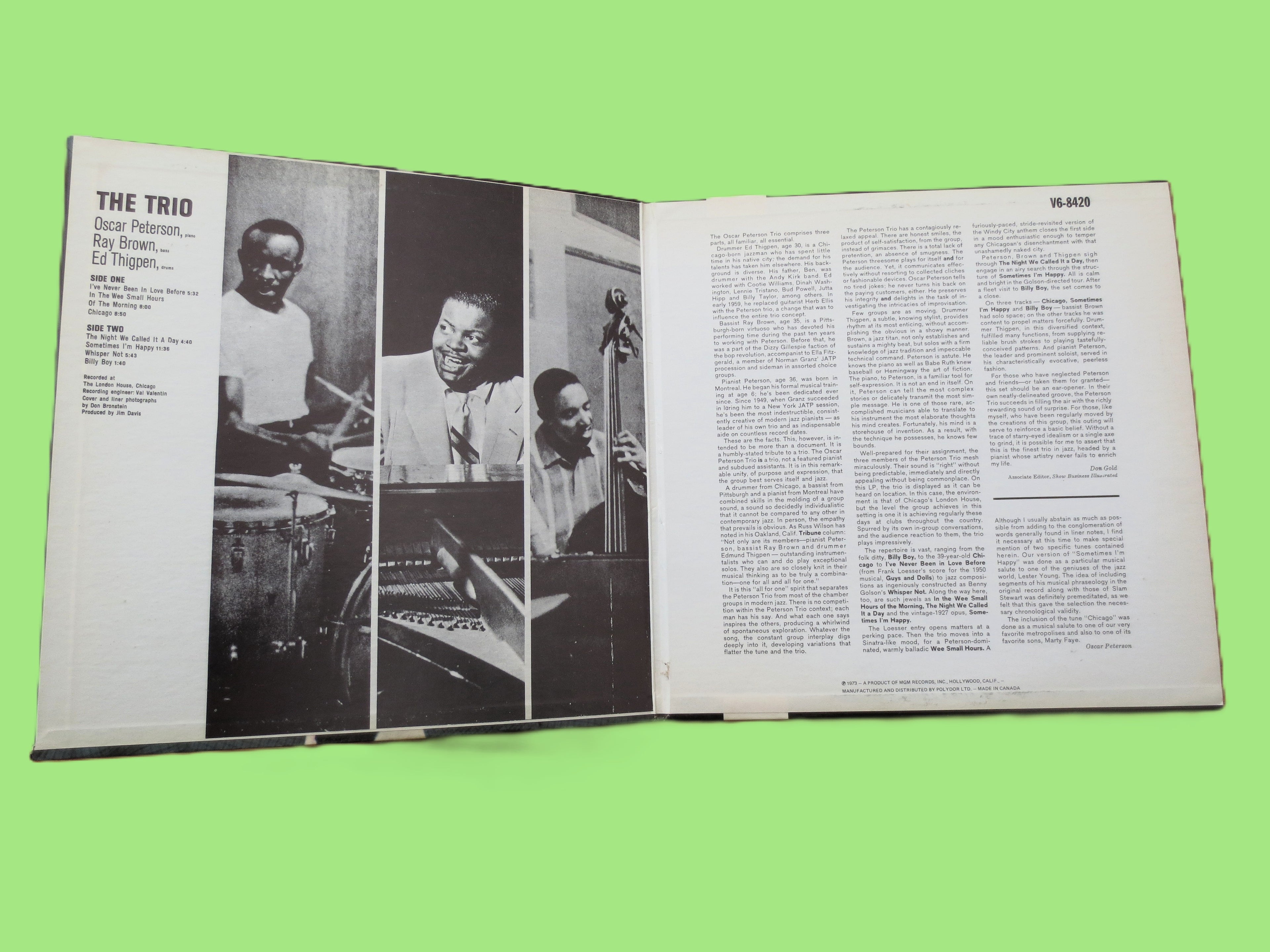 Oscar Peterson Trio – The Trio: Live from Chicago (1973) Vinyl LP