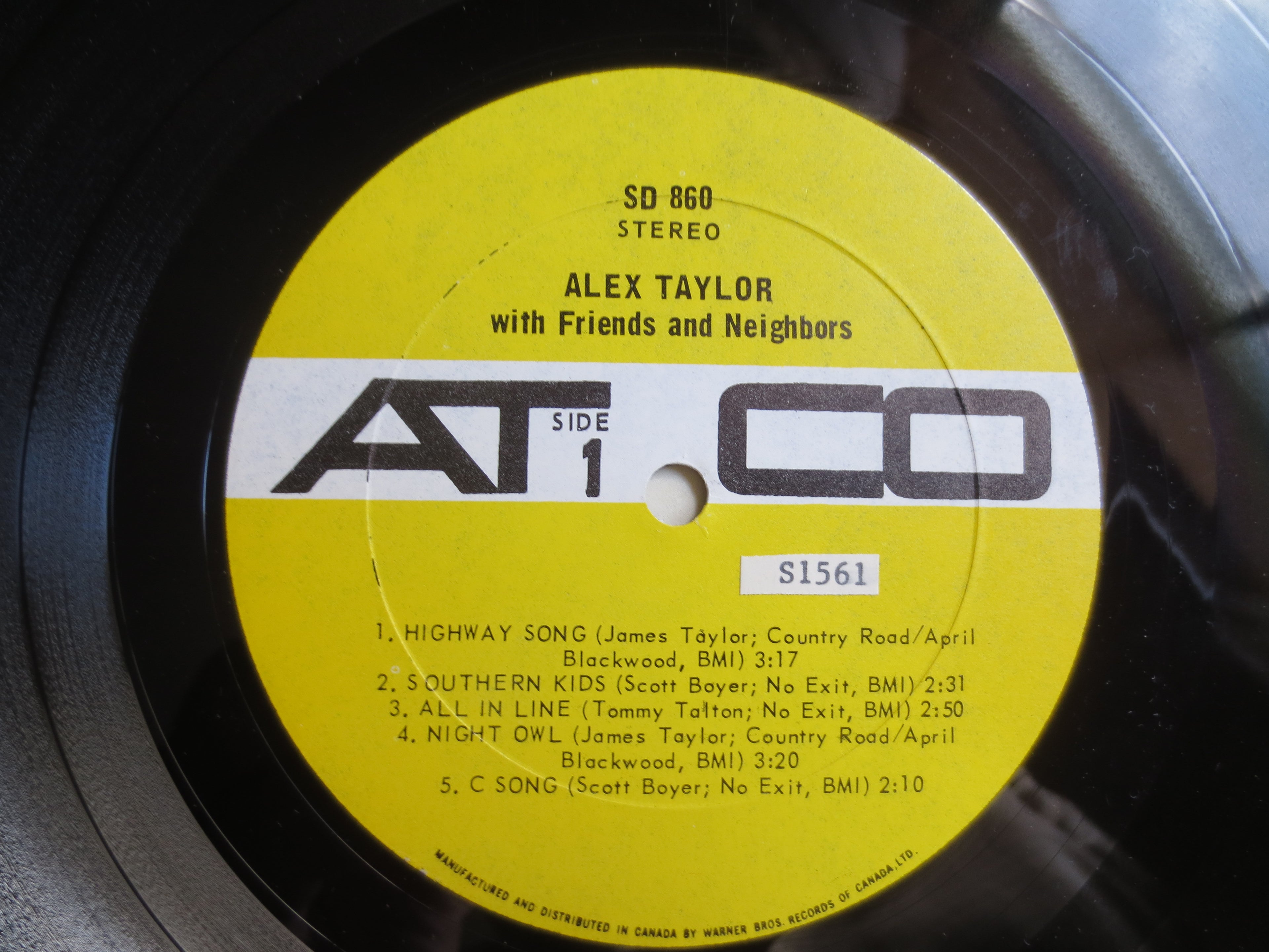 Alex Taylor – Friends and Neighbors (1971) Vinyl LP