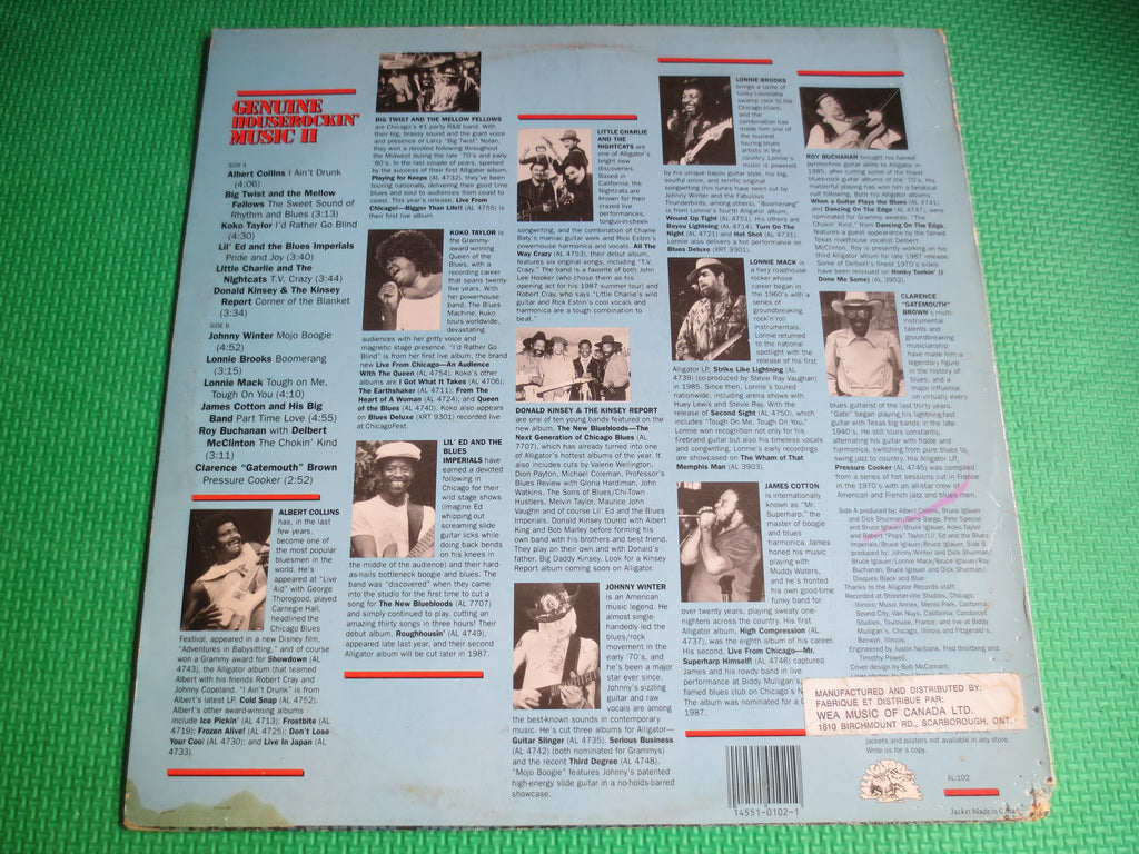 Various Artists – Genuine Houserockin' Music II (1987) Vinyl LP