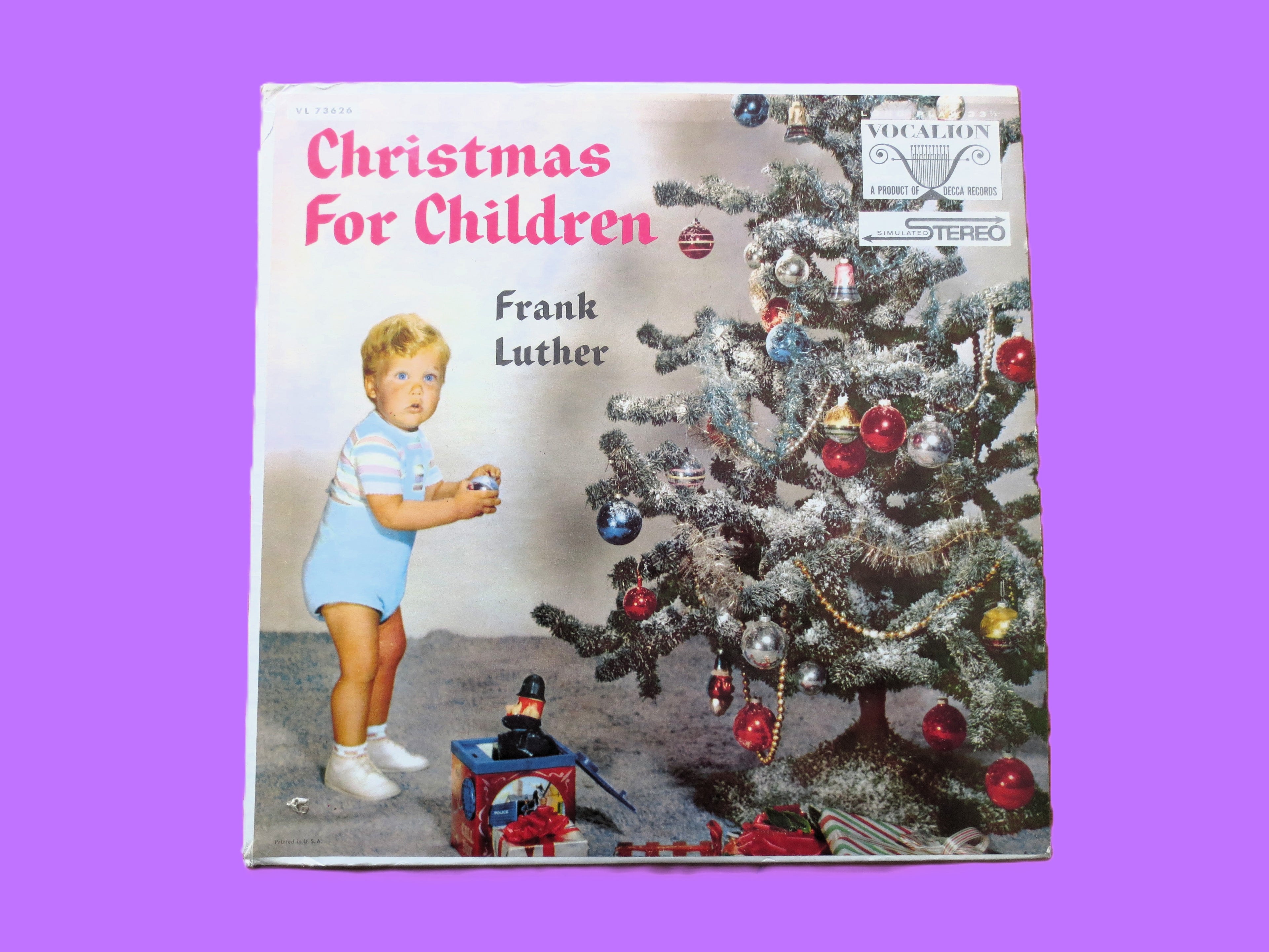 CHRISTMAS For CHILDREN, Vintage CHRISTMAS Album, 1958 Record, Vinyl Lp