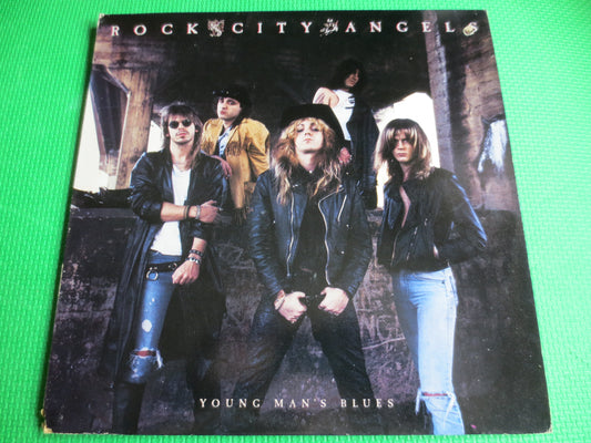 ROCK CITY ANGELS, Young Man's Blues, Rock Records, Rock Albums, Vintage Record, Hard Rock Record, Hard Rock Album, Rock Lp, 1988 Records