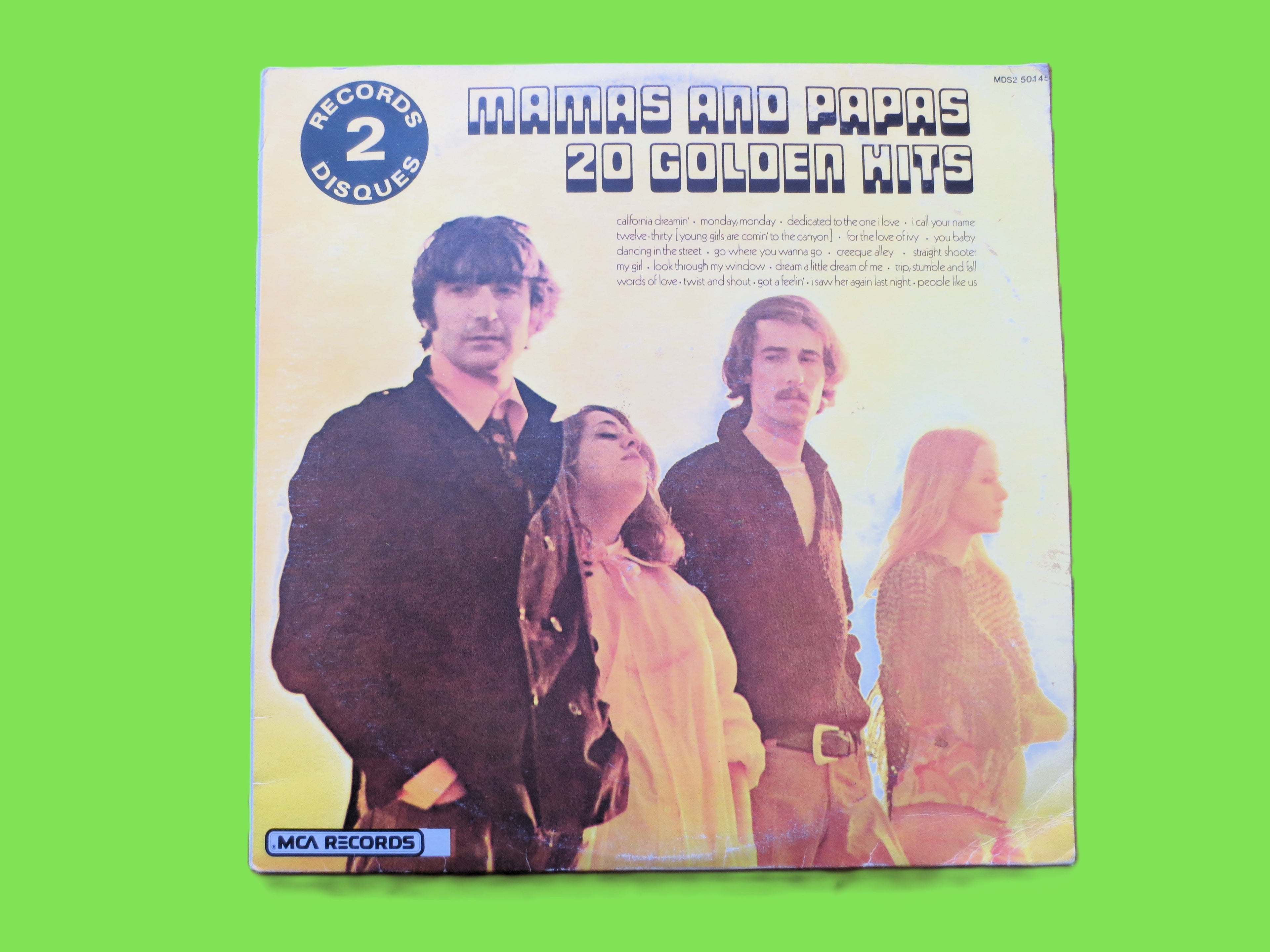 The MAMAS and the PAPAS, 20 GOLDEN Hits, 2 Discs, Vintage Album, 1973 Records, Vinyl Lp