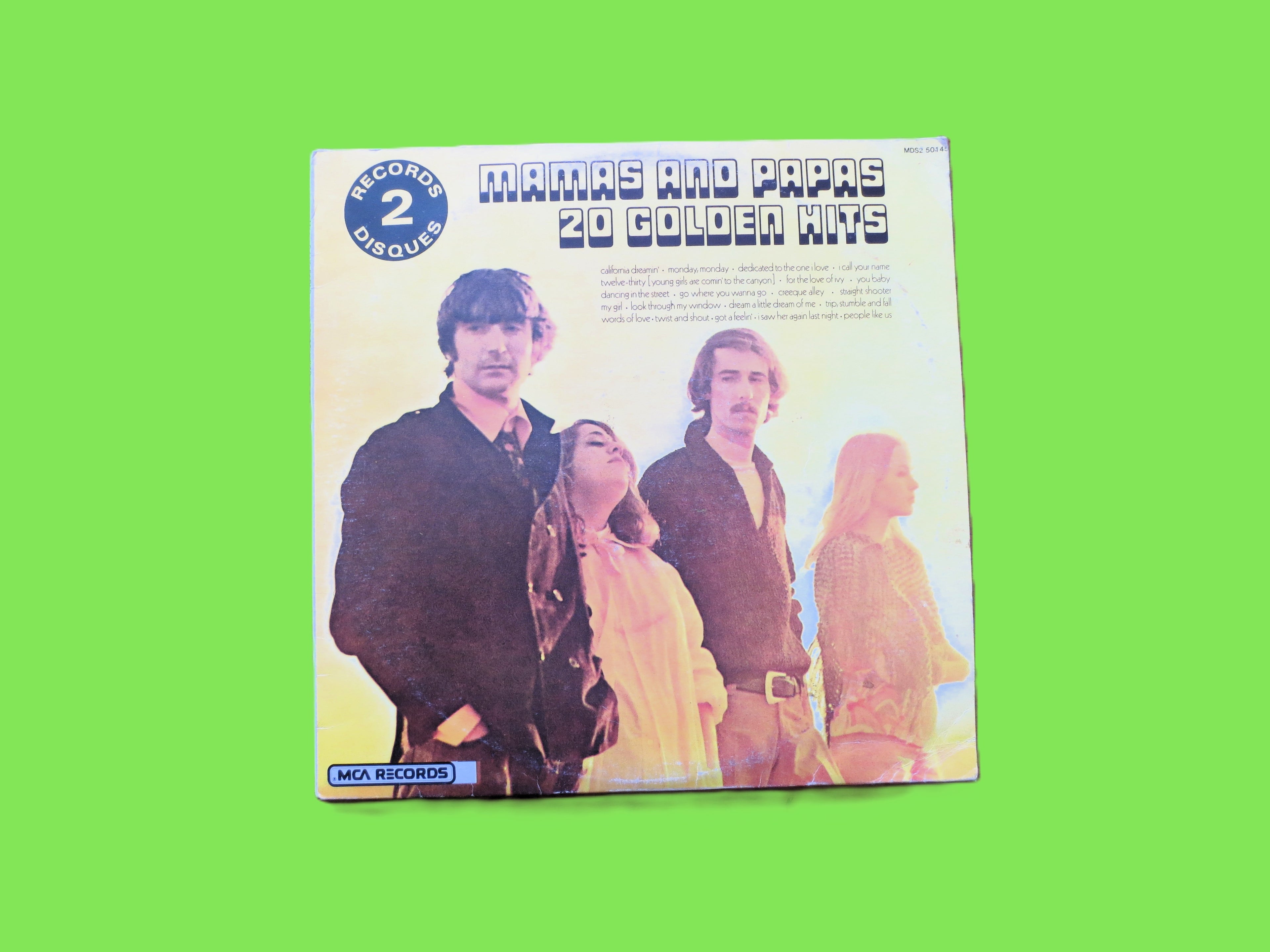 The MAMAS and the PAPAS, 20 GOLDEN Hits, 2 Discs, Vintage Album, 1973 Records, Vinyl Lp