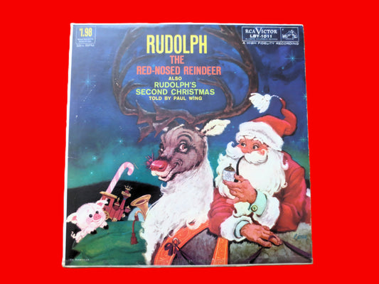 RUDOLPH the RED NOSED Reindeer, Vintage Christmas Album, 1958 Records, Vinyl Lp