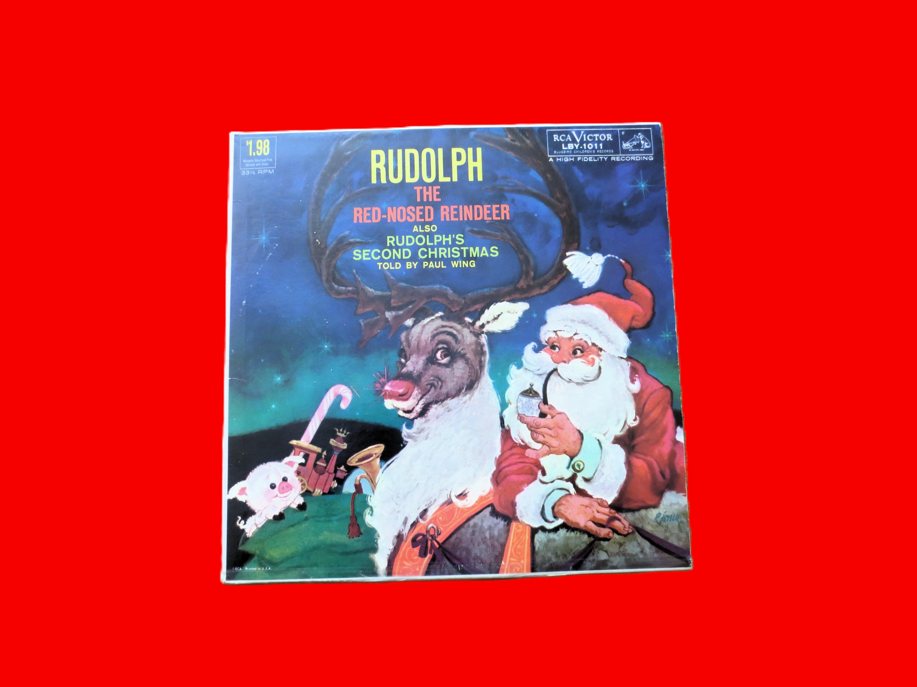 RUDOLPH the RED NOSED Reindeer, Vintage Christmas Album, 1958 Records, Vinyl Lp