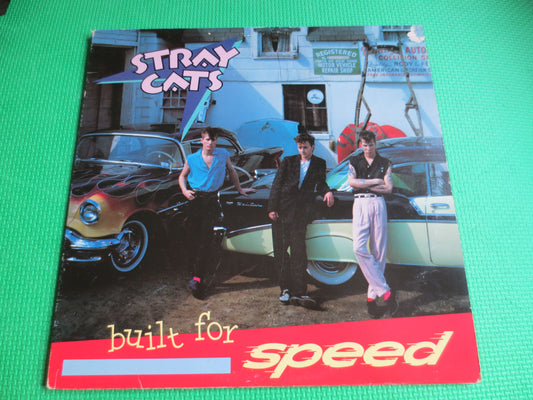 The STRAY CATS, Built for SPEED, Rockabilly Record, Stray Cats Record, Stray Cats Album, Stray Cats Lp, Vintage Vinyl, Rock Lp, 1983 Records