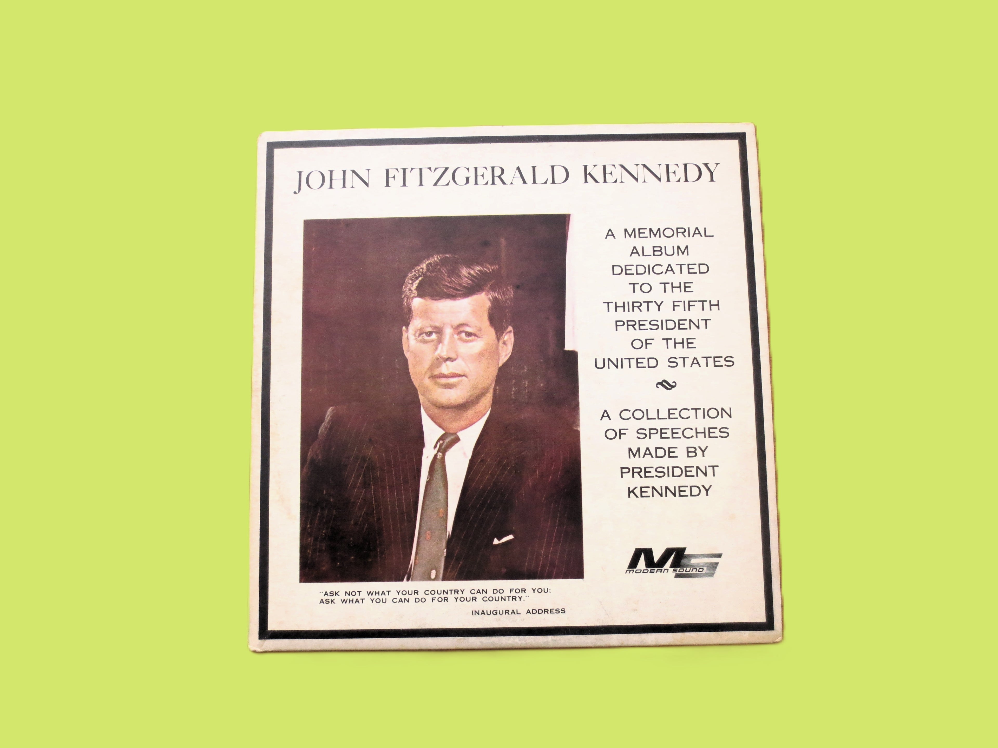 JOHN KENNEDY, Kennedy SPEECHES, Vintage Album, 1963 Records, Vinyl Lp