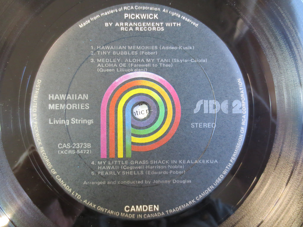 HAWAIIAN MEMORIES, Living STRINGS, Hawaiian Records, Hawaiian Albums, Hawaiian Lps, Hawaiian Music, Hawaiian Songs, Vinyl Lp, 1975 Records