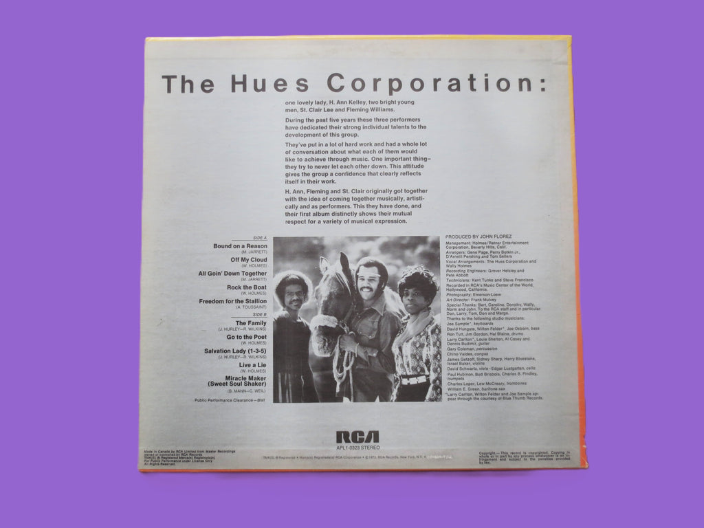 The Hues Corporation – Freedom for the Stallion (1973) Vinyl LP
