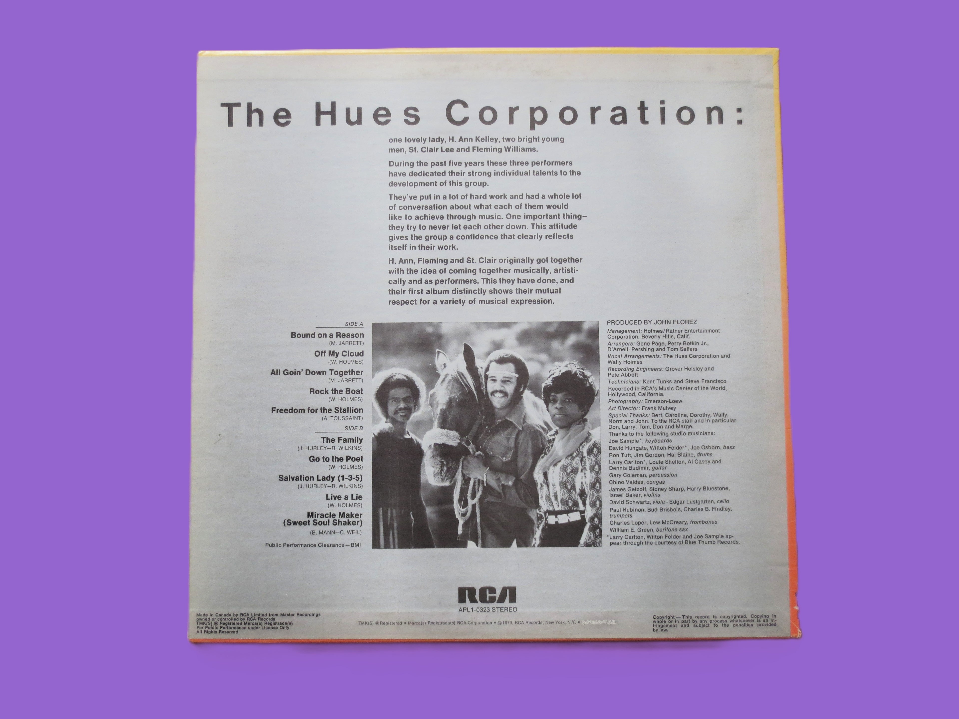 The HUES CORPORATION, Freedom for the Stallion, Vintage Album, 1973 Record, Vinyl Lp