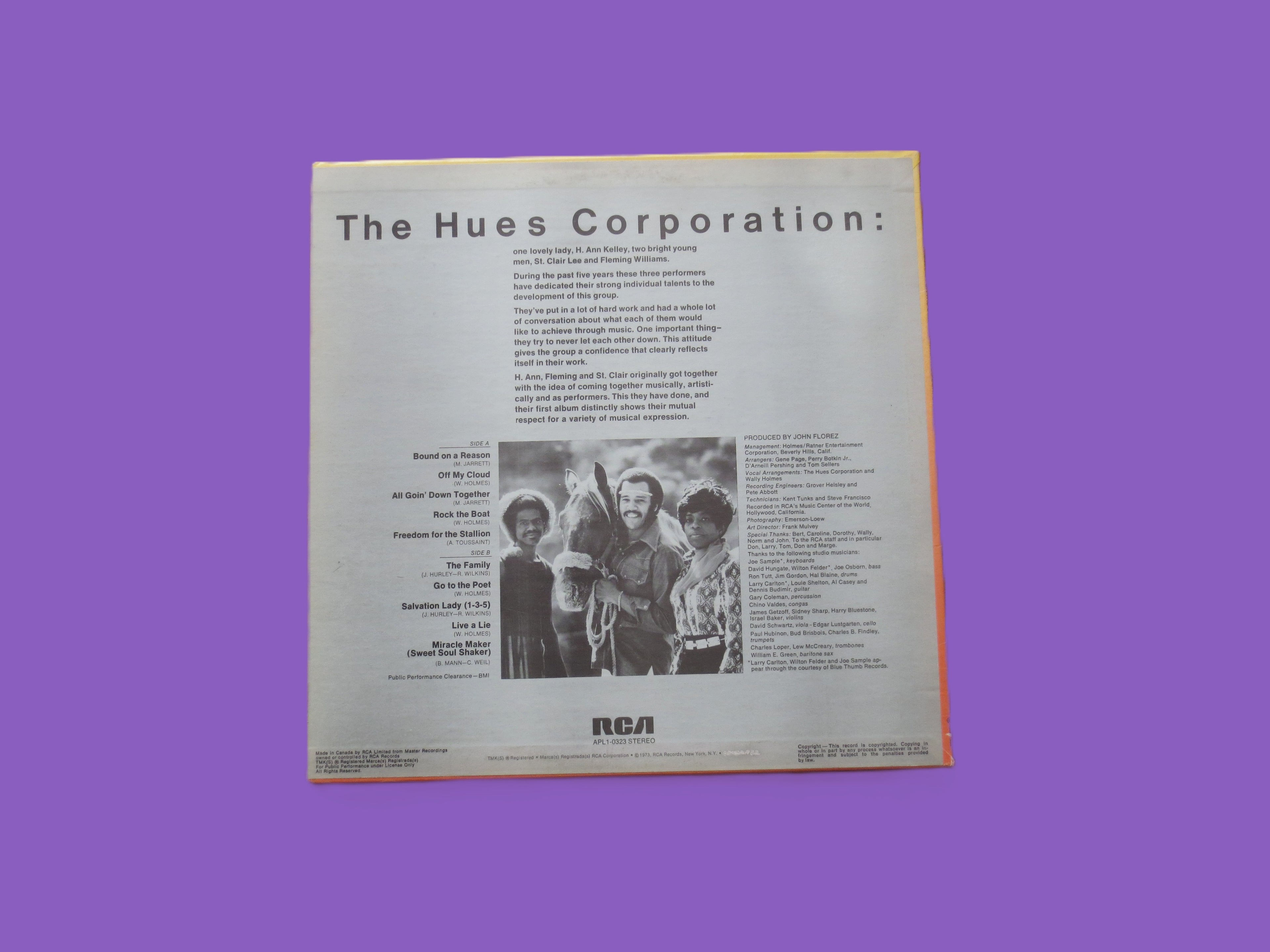 The HUES CORPORATION, Freedom for the Stallion, Vintage Album, 1973 Record, Vinyl Lp