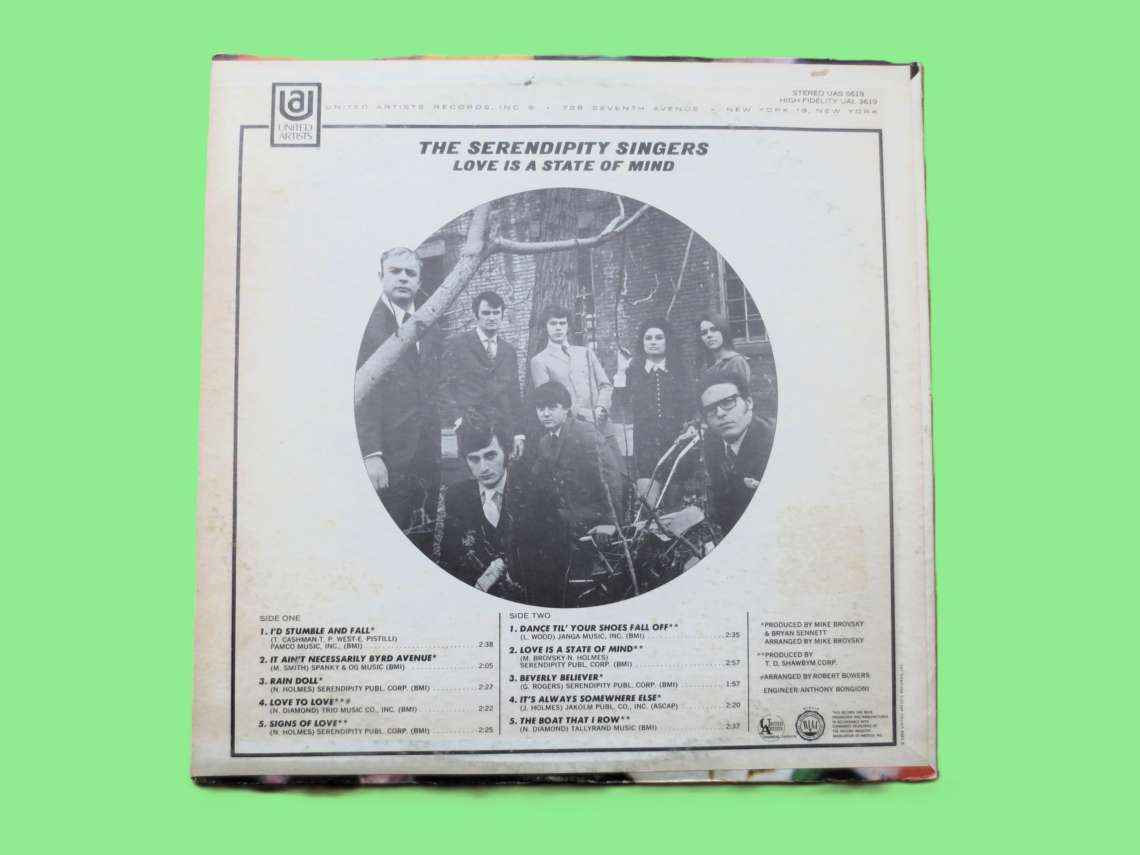 The SERENDIPITY SINGERS, Love Is A State Of Mind, Vintage Album, 1967 Record, Vinyl Lp